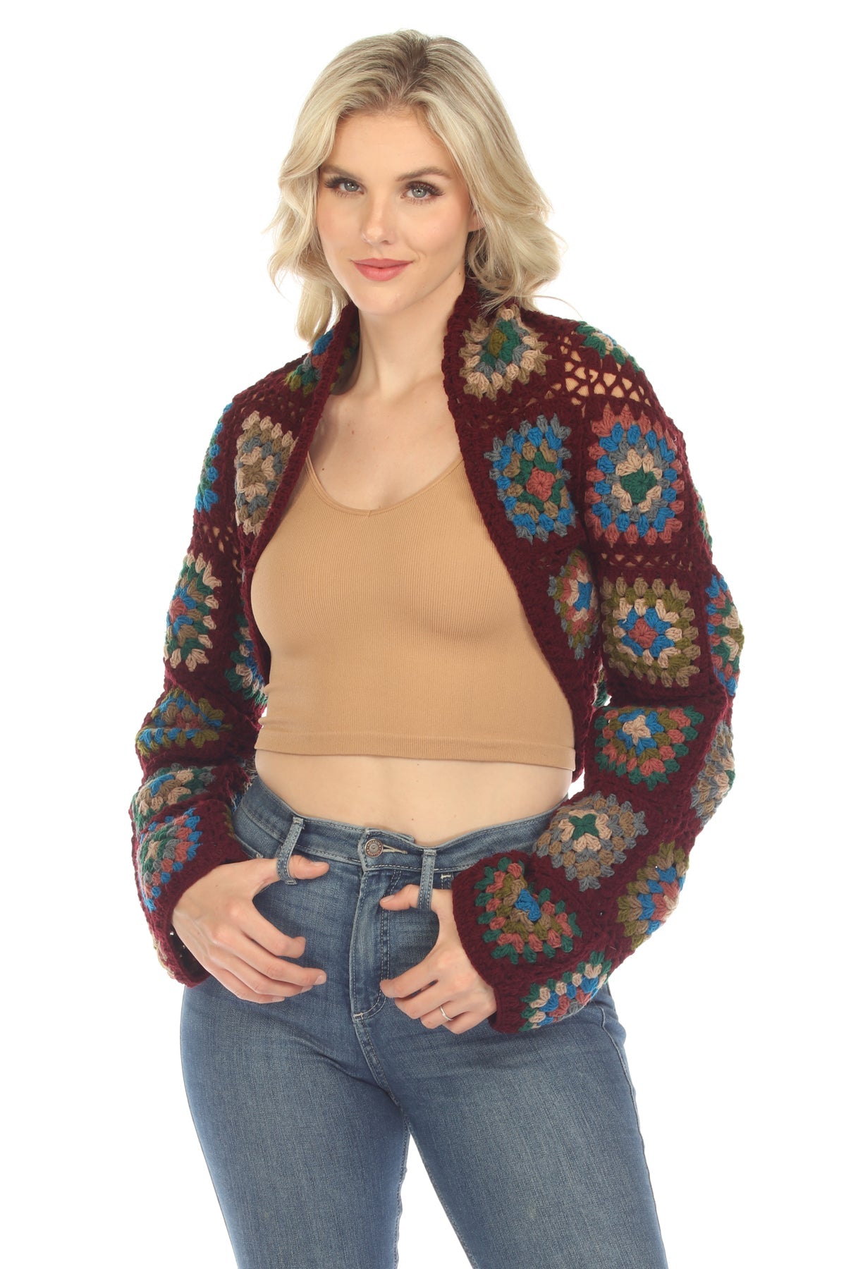 Granny Square Crochet Bolero | Silly Yogi