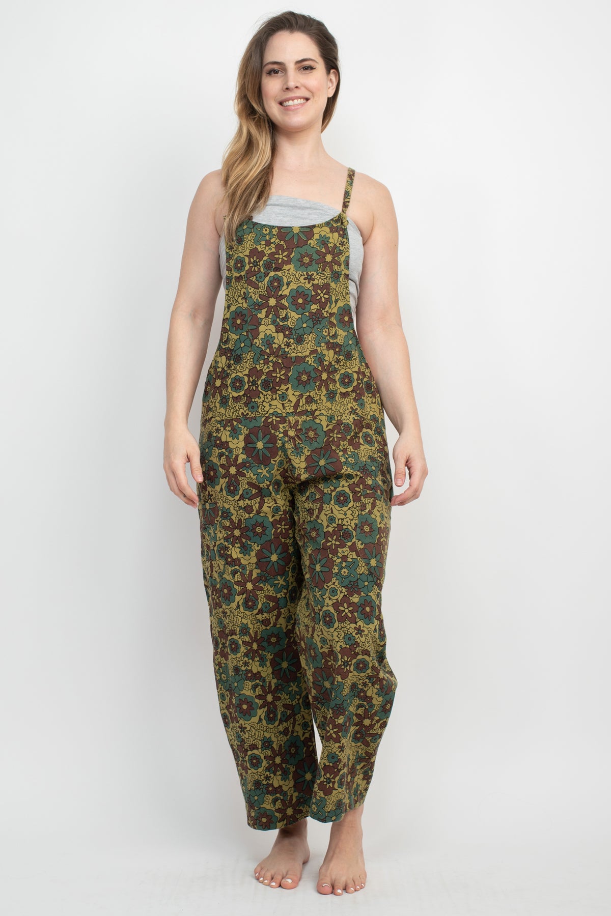 Flower Power Oversized Overalls | Silly Yogi
