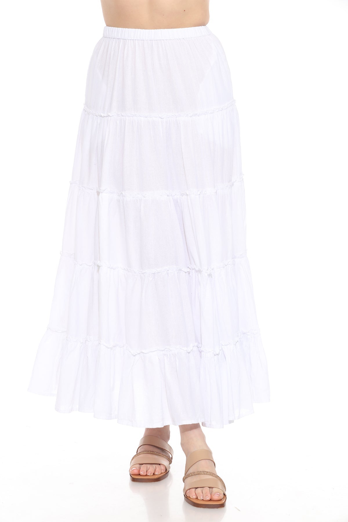 Five Layer Tiered Maxi Skirt | Silly Yogi