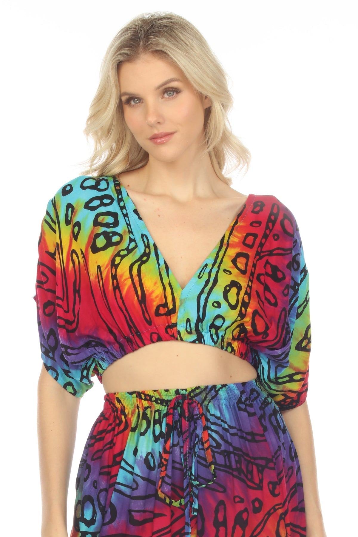 Monarch Butterfly Deep V Crop Top