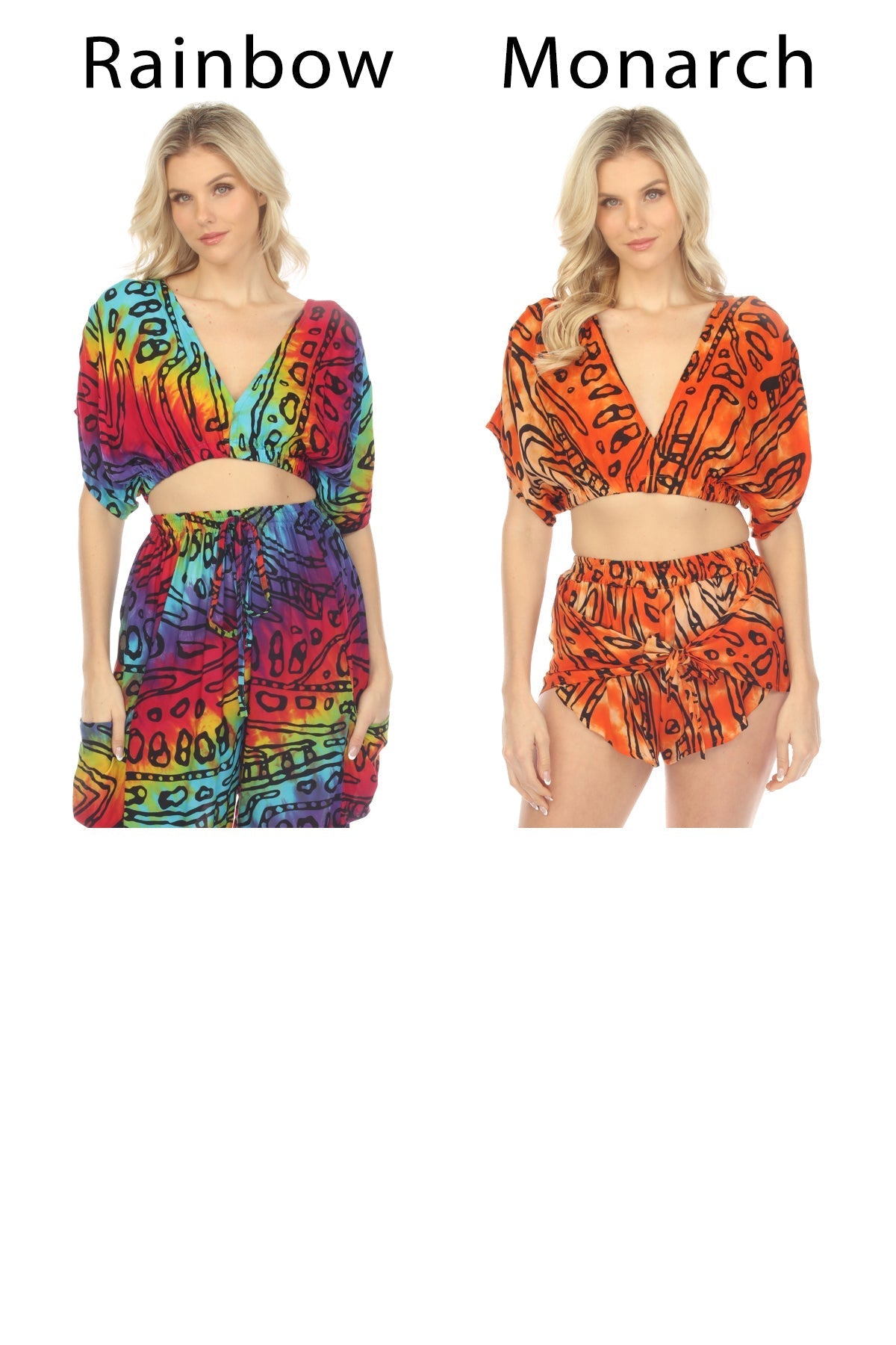 Monarch Butterfly Deep V Crop Top