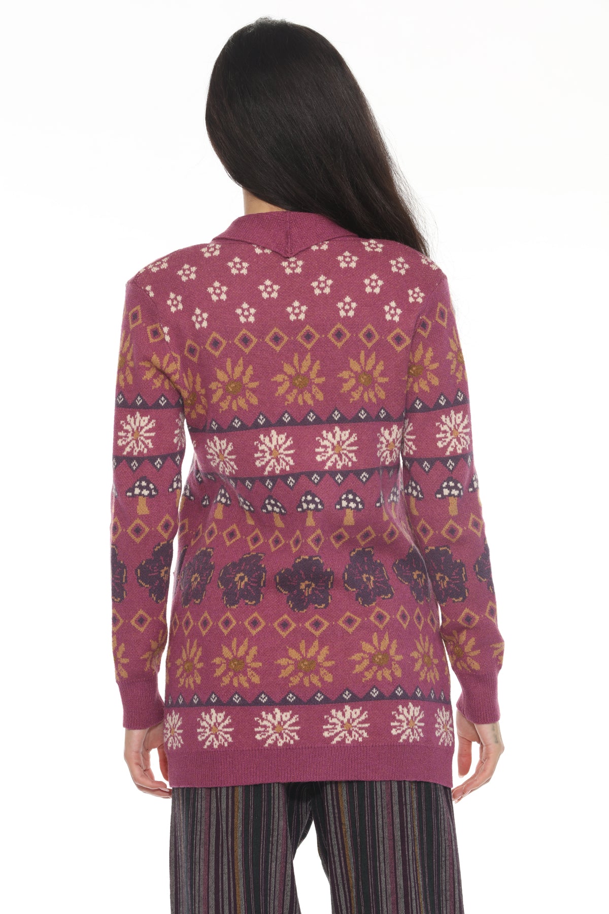 Fair Isle Mushroom Cardigan