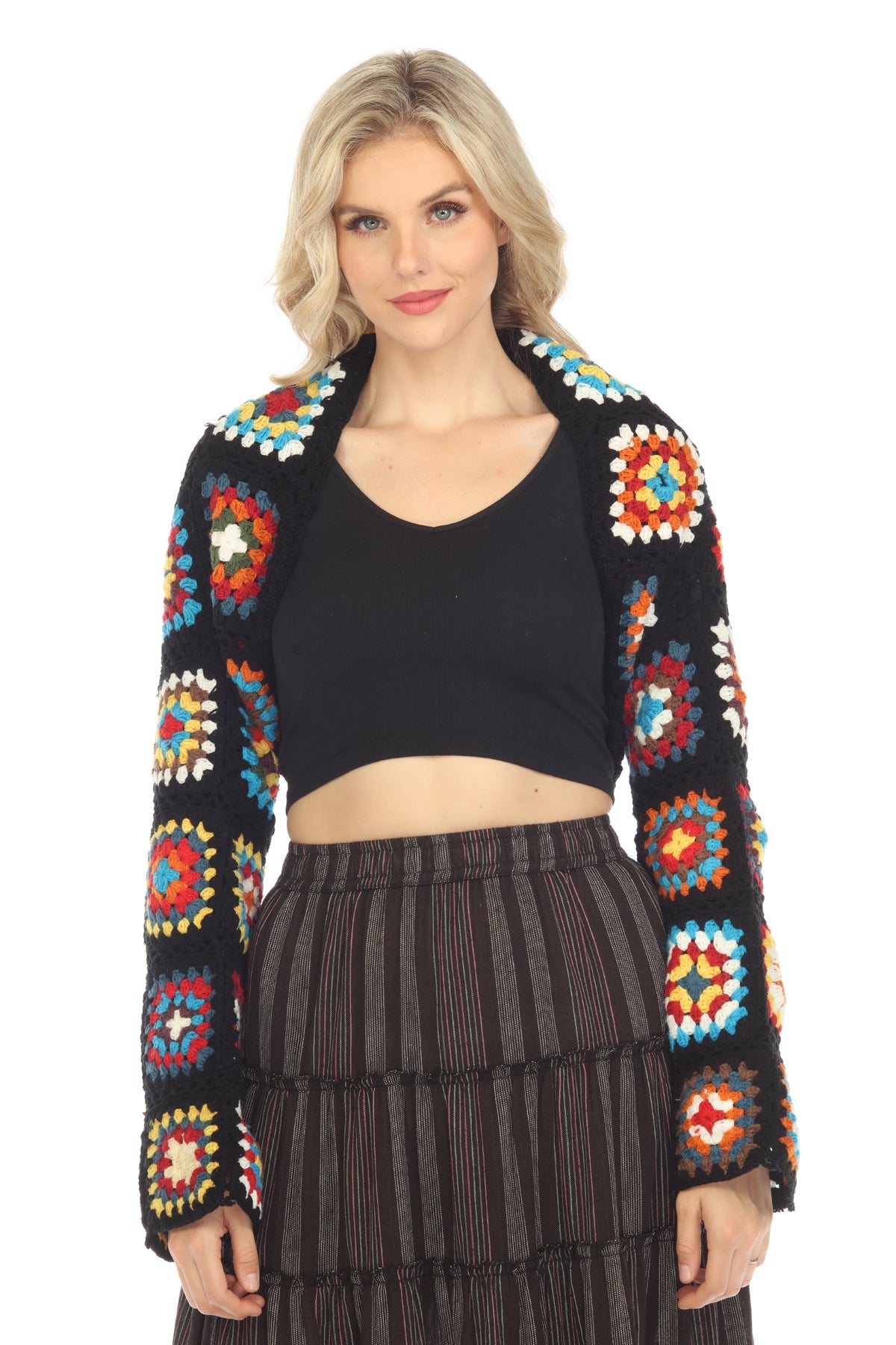 Granny Square Crochet Bolero | Silly Yogi
