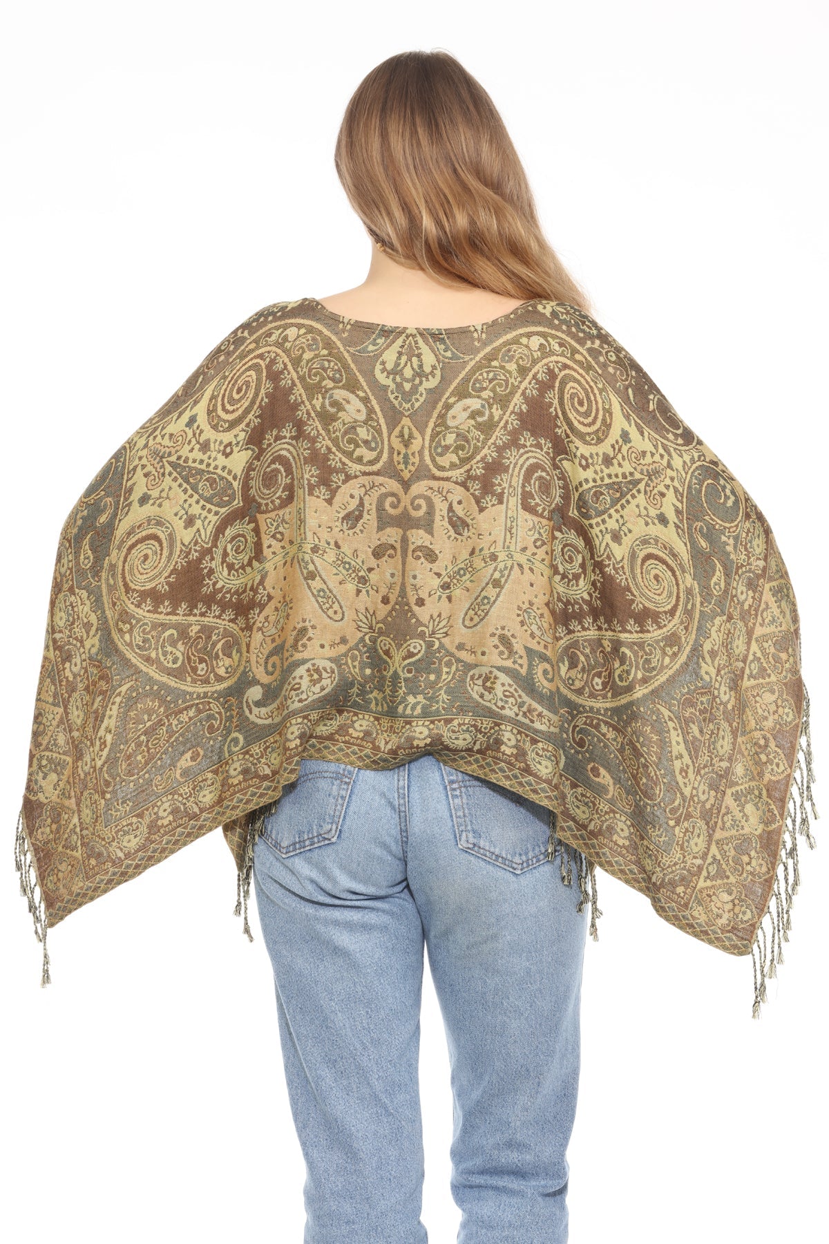 Fringe Paisley Shawl Top