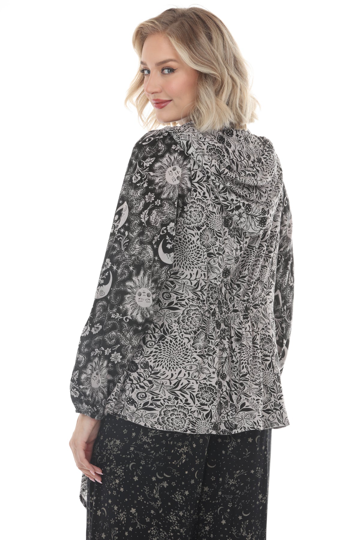 Romantic Celestial Flowy Hoodie