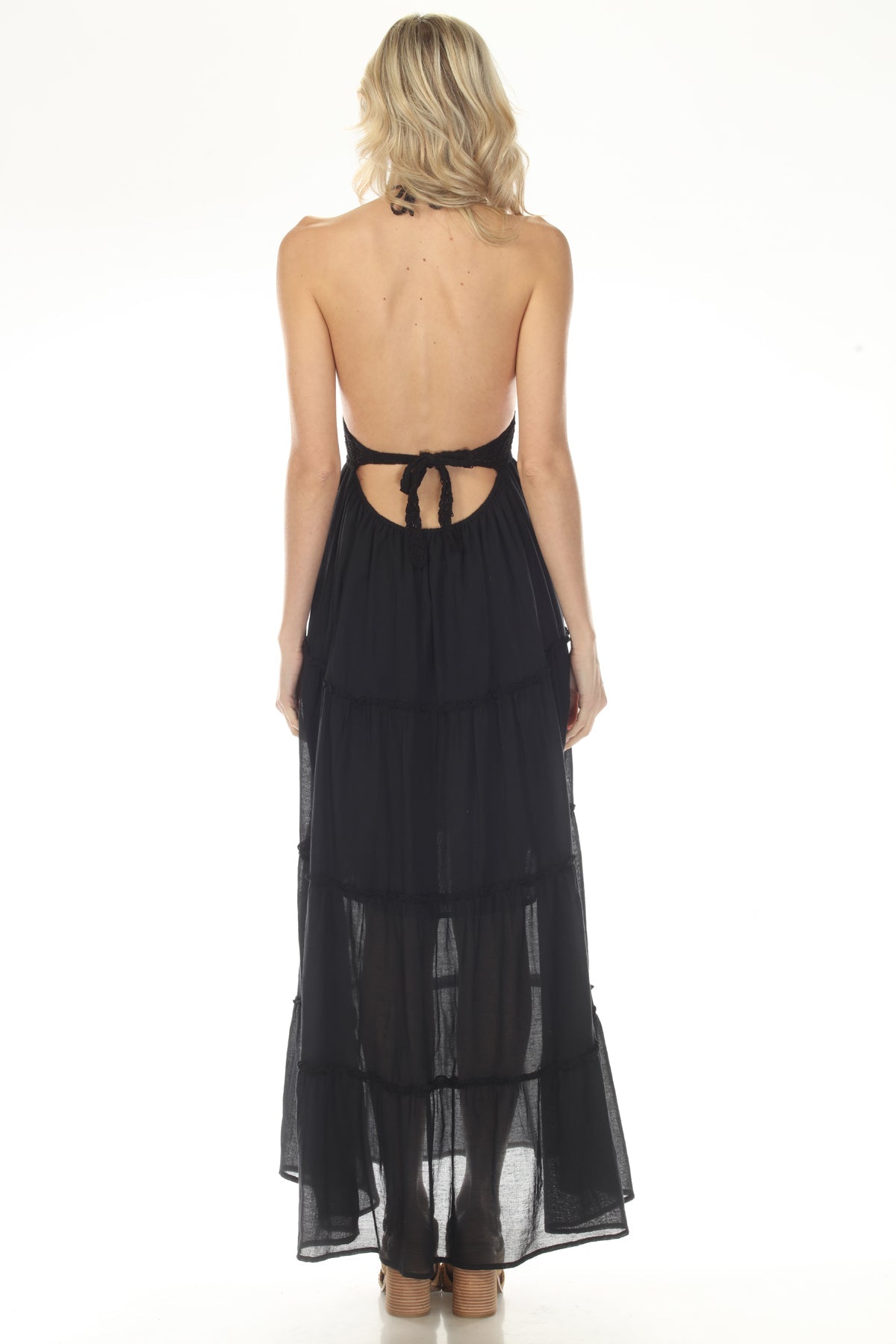 Romantic Lace Crochet Maxi Dress