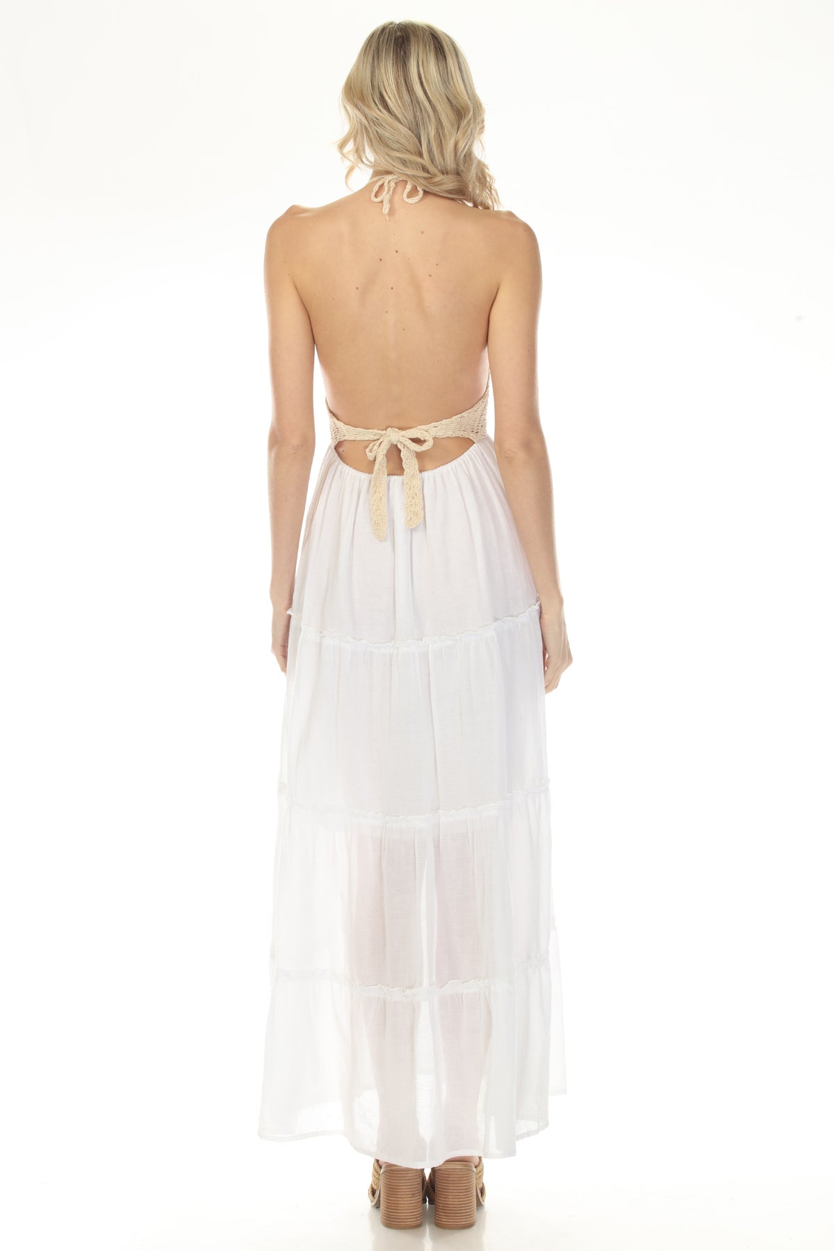 Romantic Lace Crochet Maxi Dress