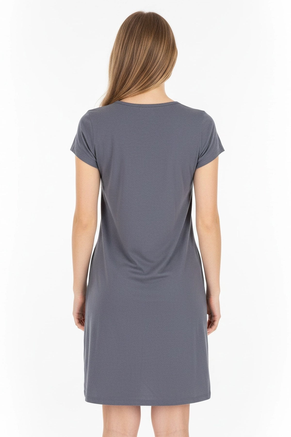 Mushroom Henley Jersey Dress