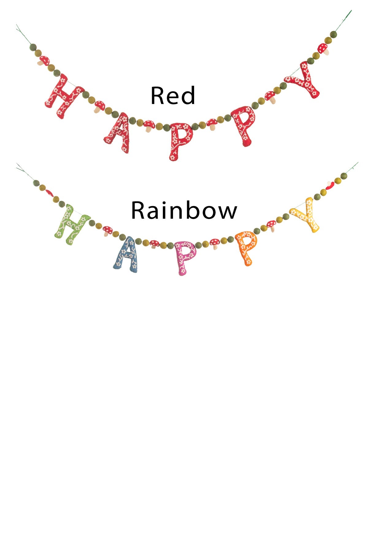 Mushroom Happy Garland