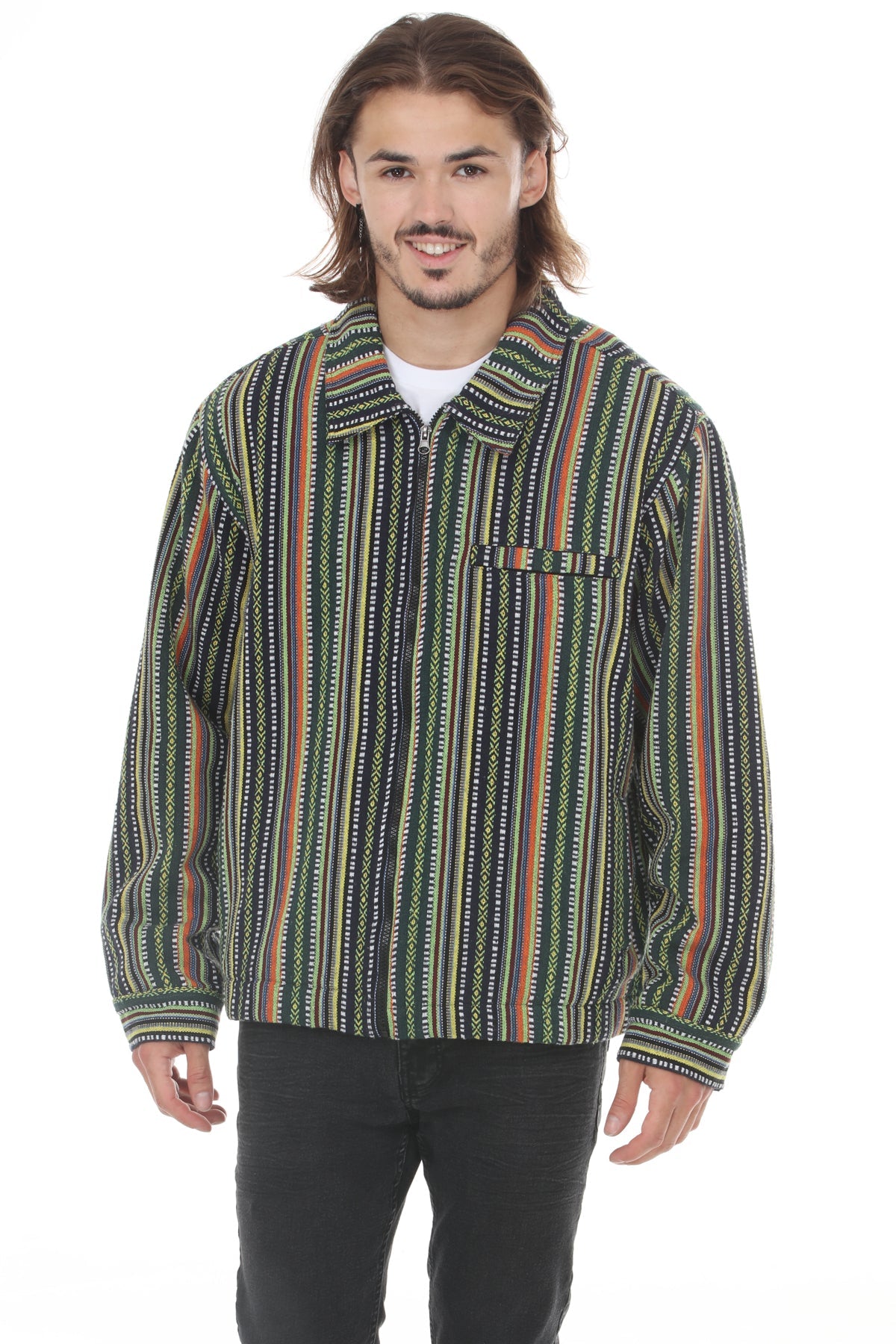 Mens Fleece Lined Zip Work Jacket