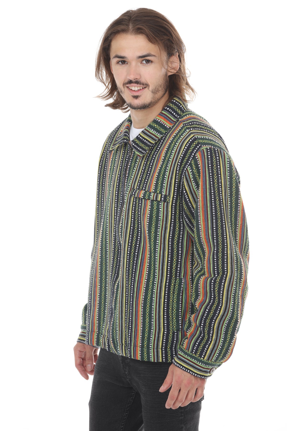 Mens Fleece Lined Zip Work Jacket