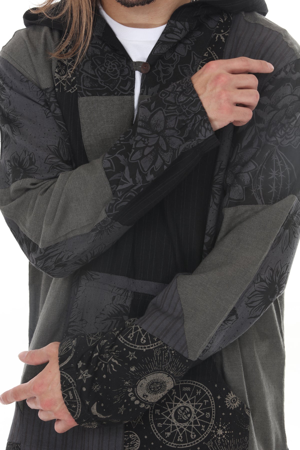Vintage Patchwork Baja Hoodie