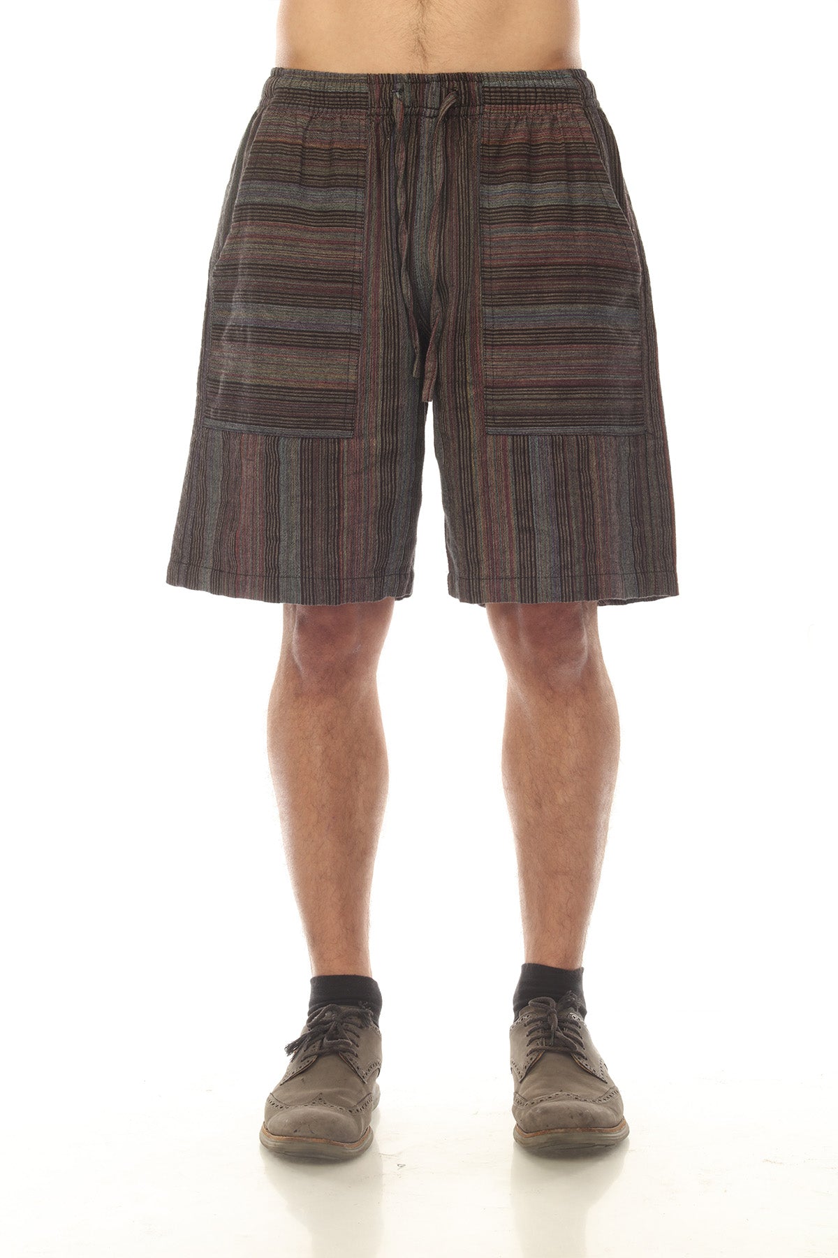 Yarn Dye Stripe Mens Cotton Shorts