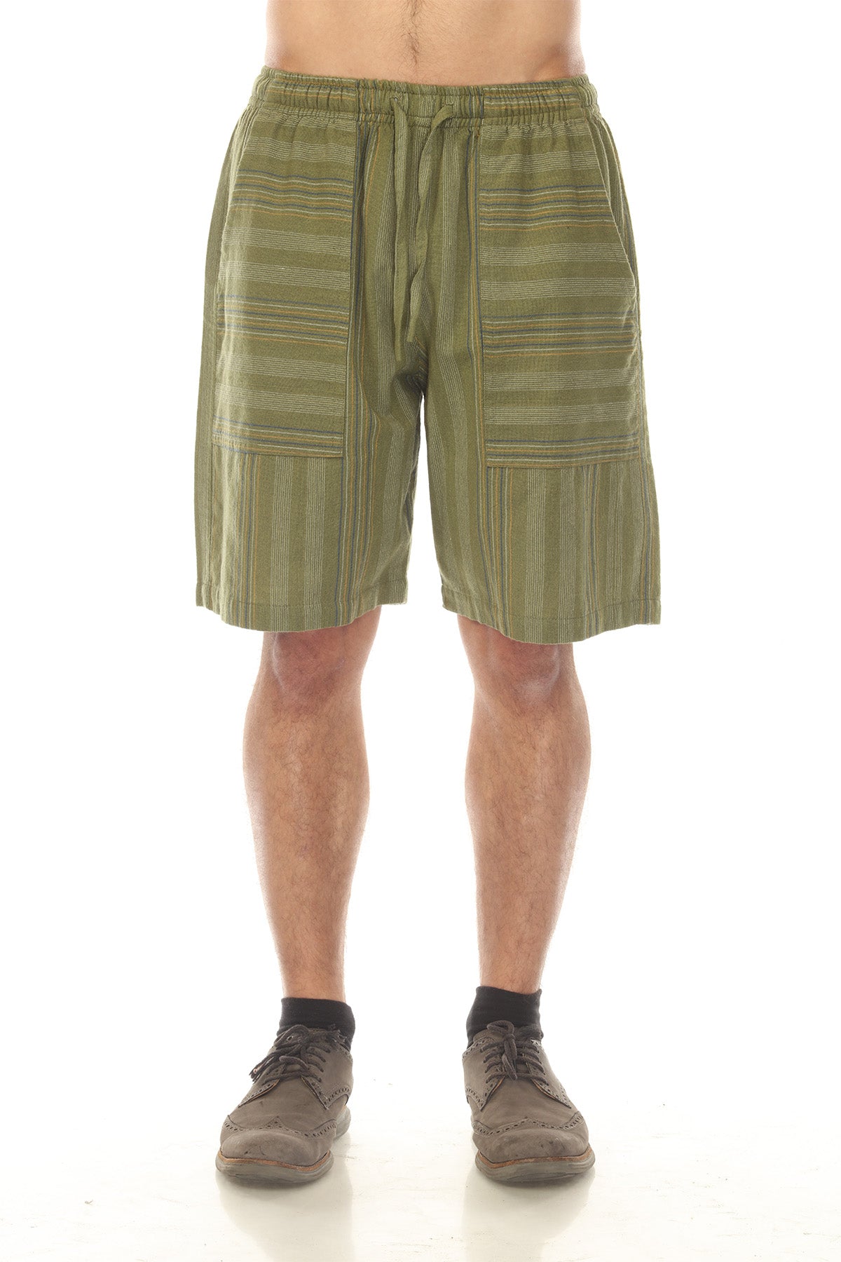 Yarn Dye Stripe Mens Cotton Shorts