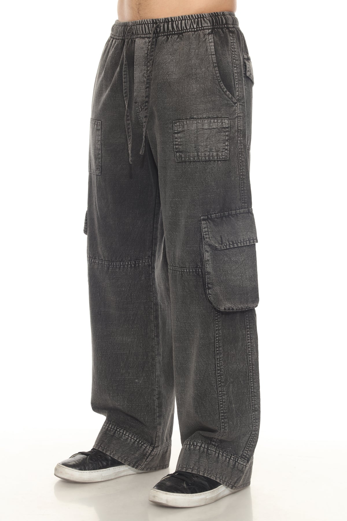 Stonewash Patch Cargo Pants