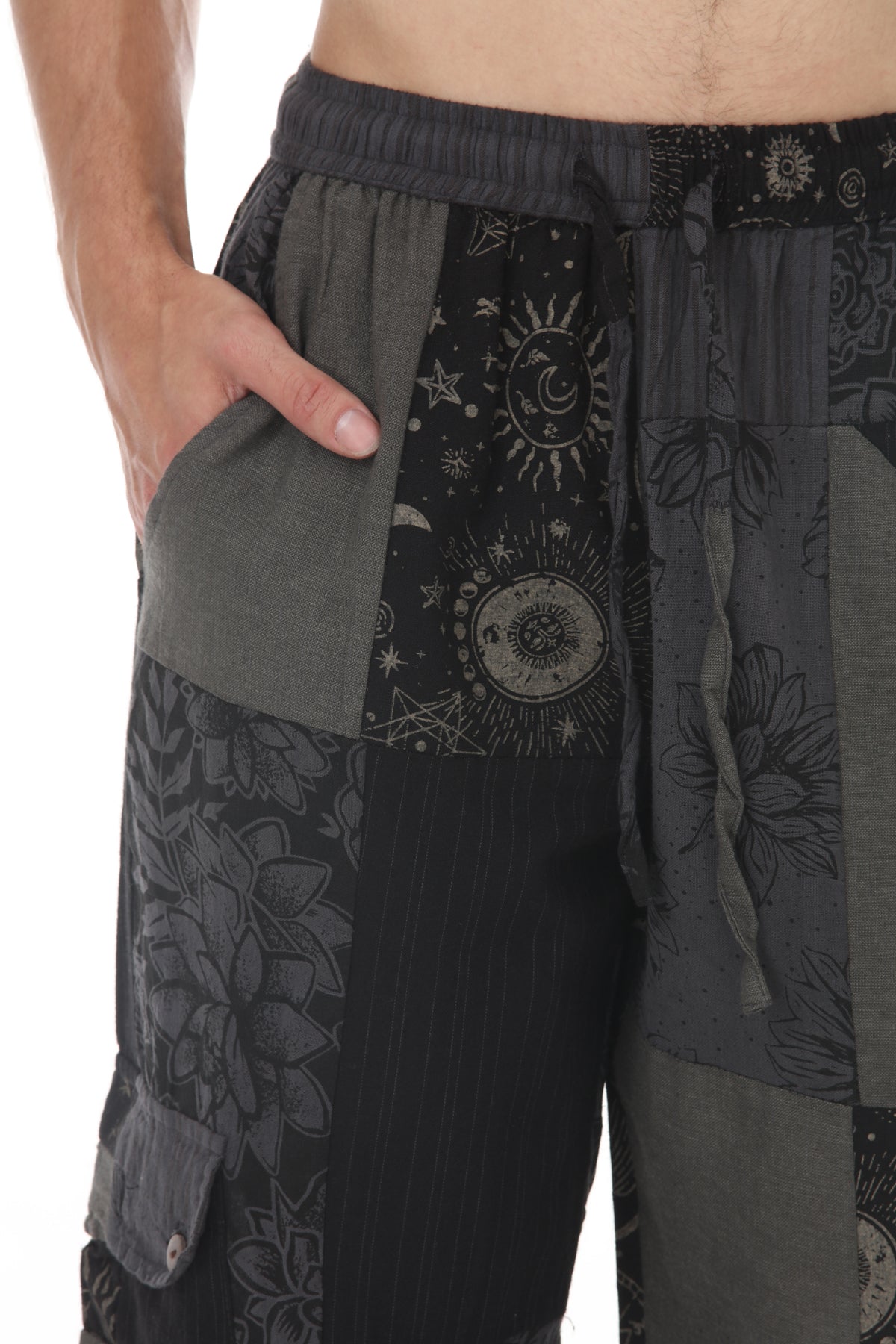 Vintage Patchwork Mens Cargo Pants