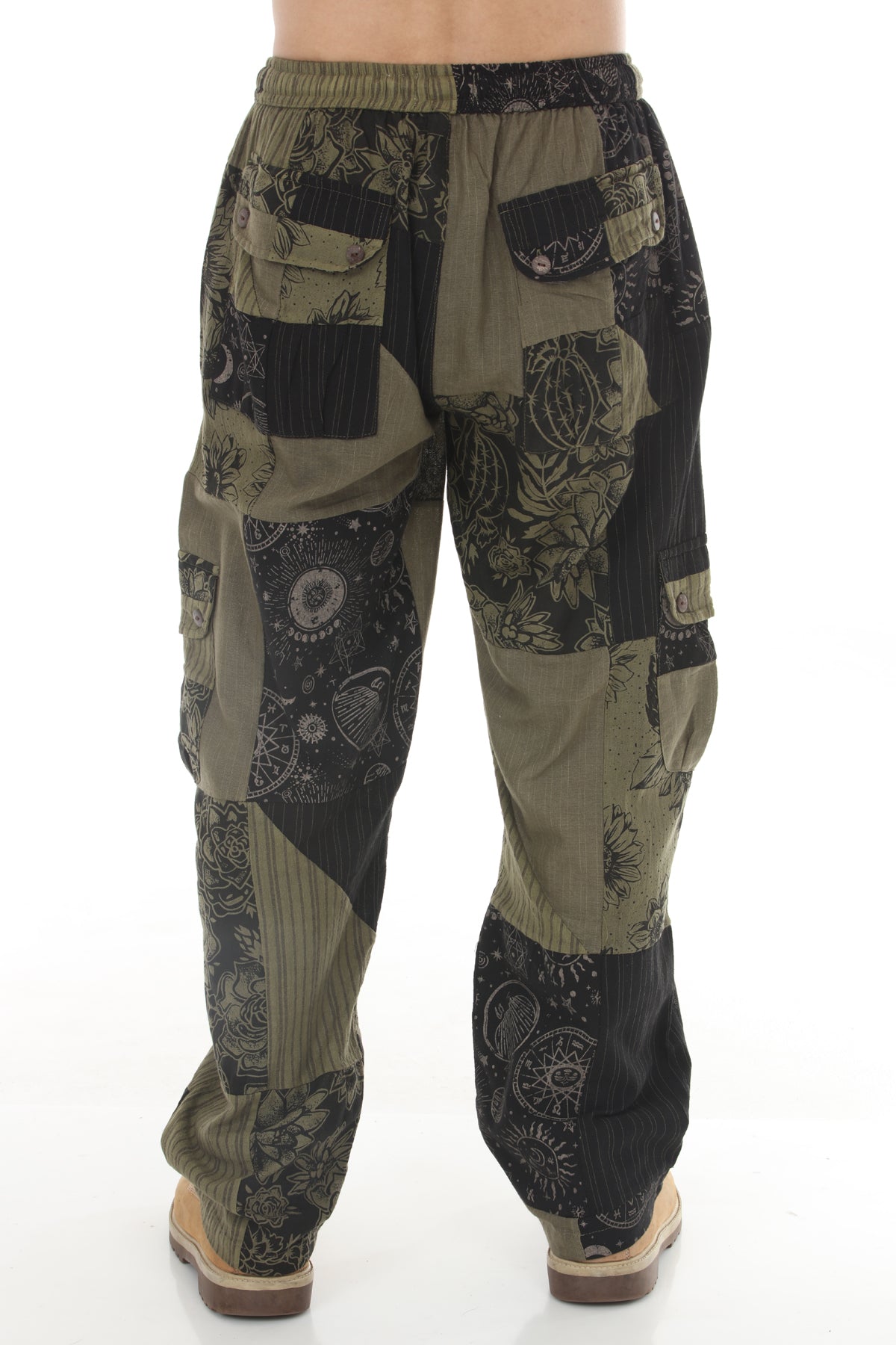 Vintage Patchwork Mens Cargo Pants