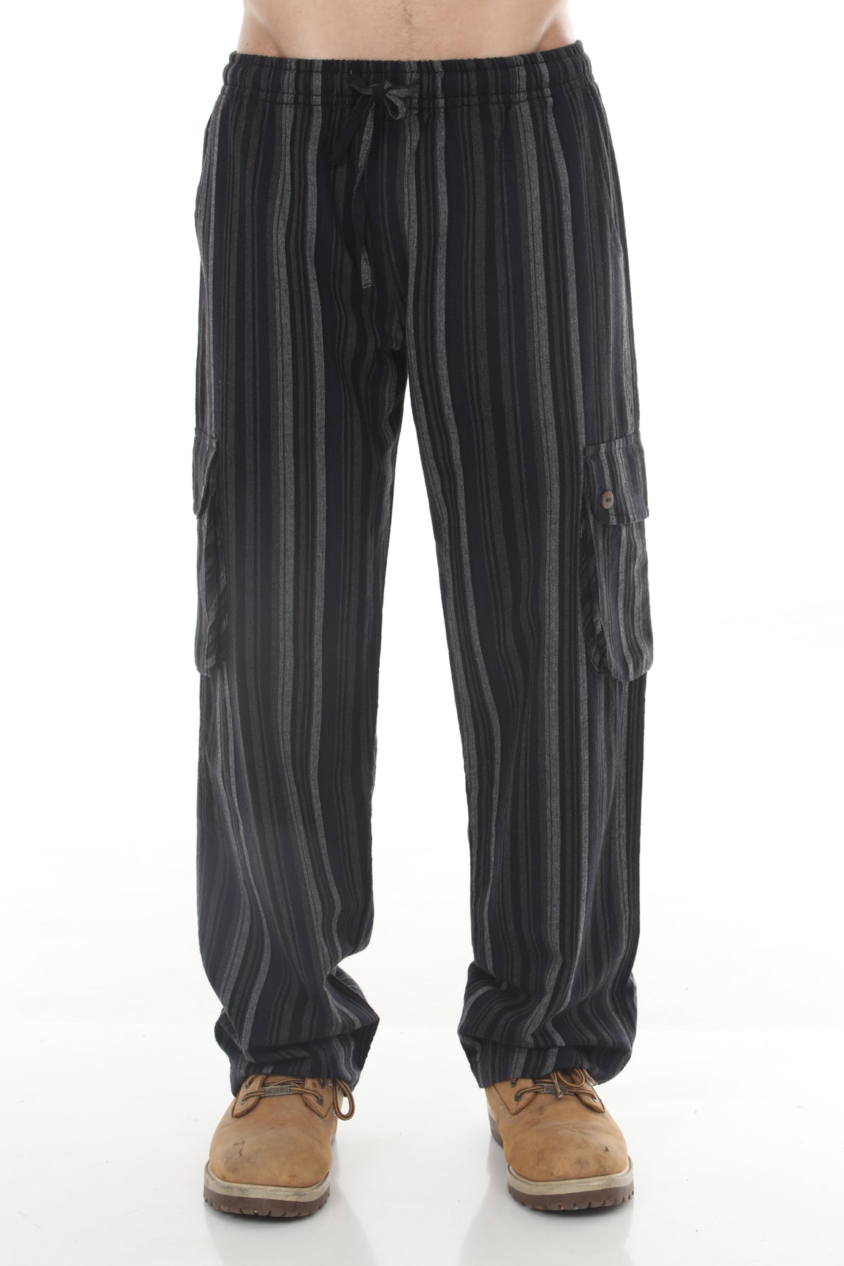 Unisex Striped Cargo Pants