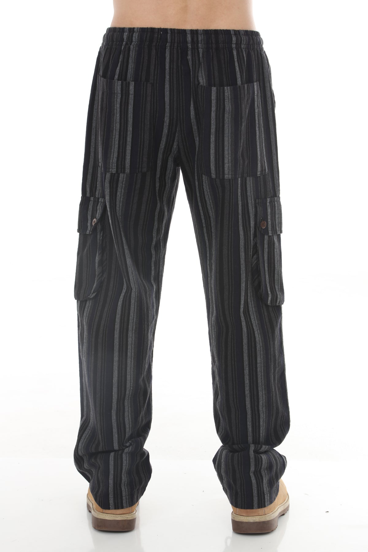 Unisex Striped Cargo Pants