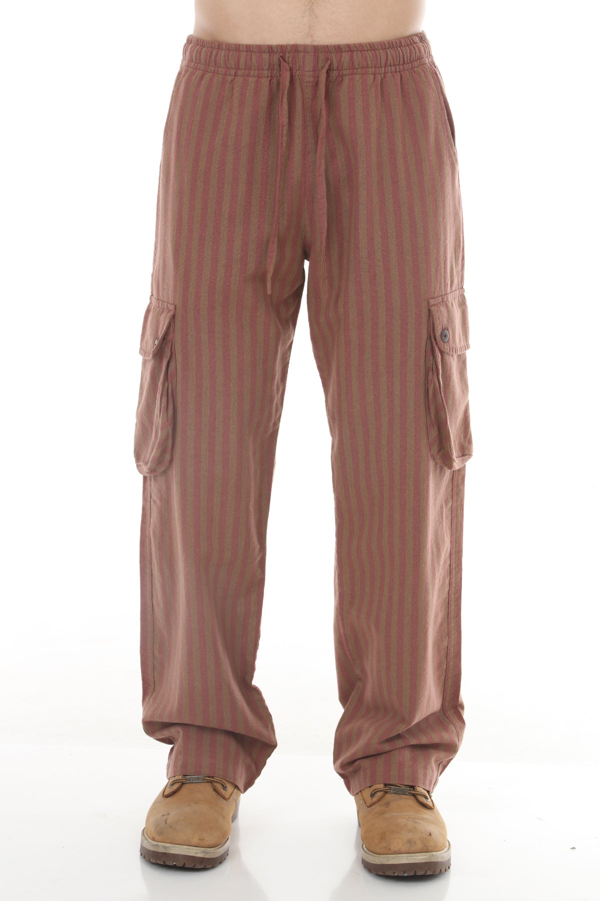 Unisex Striped Cargo Pants