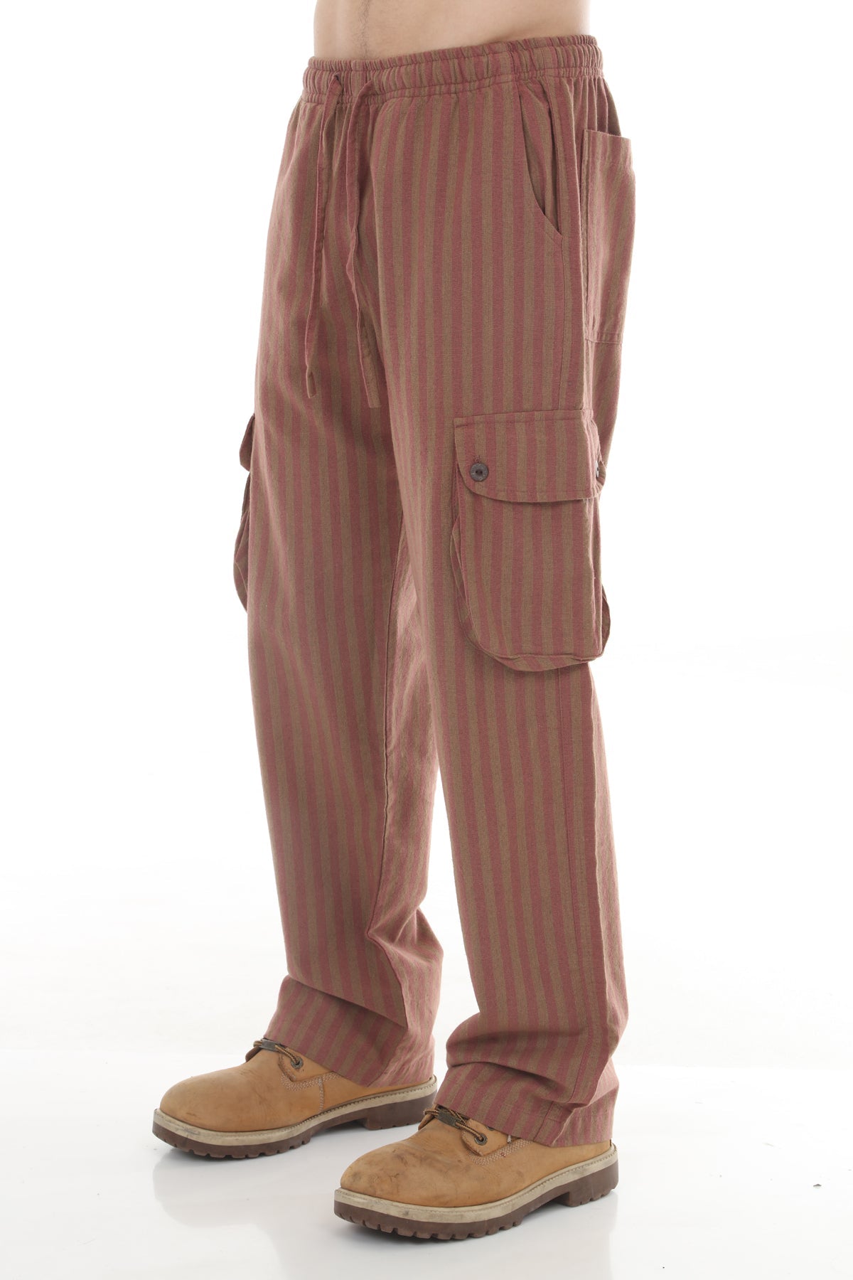 Unisex Striped Cargo Pants