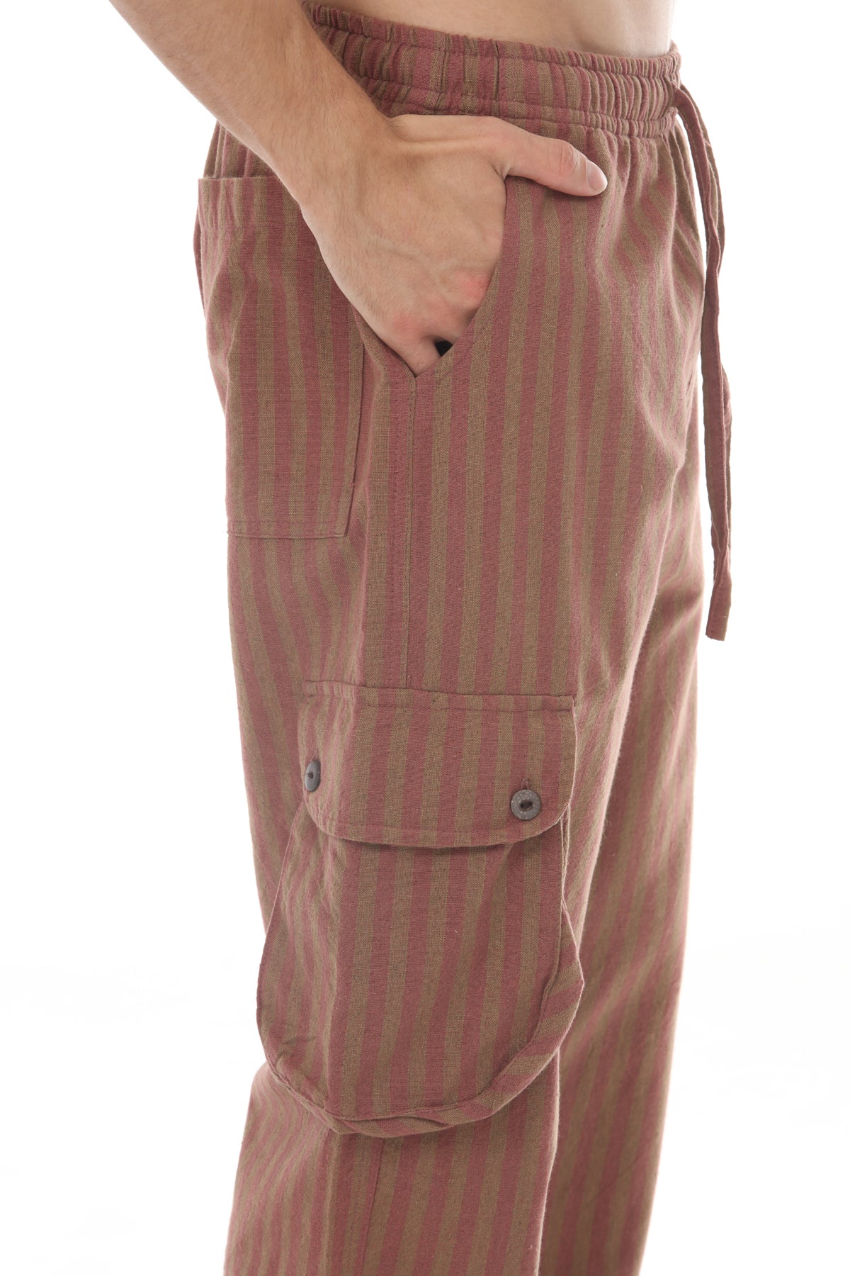 Unisex Striped Cargo Pants