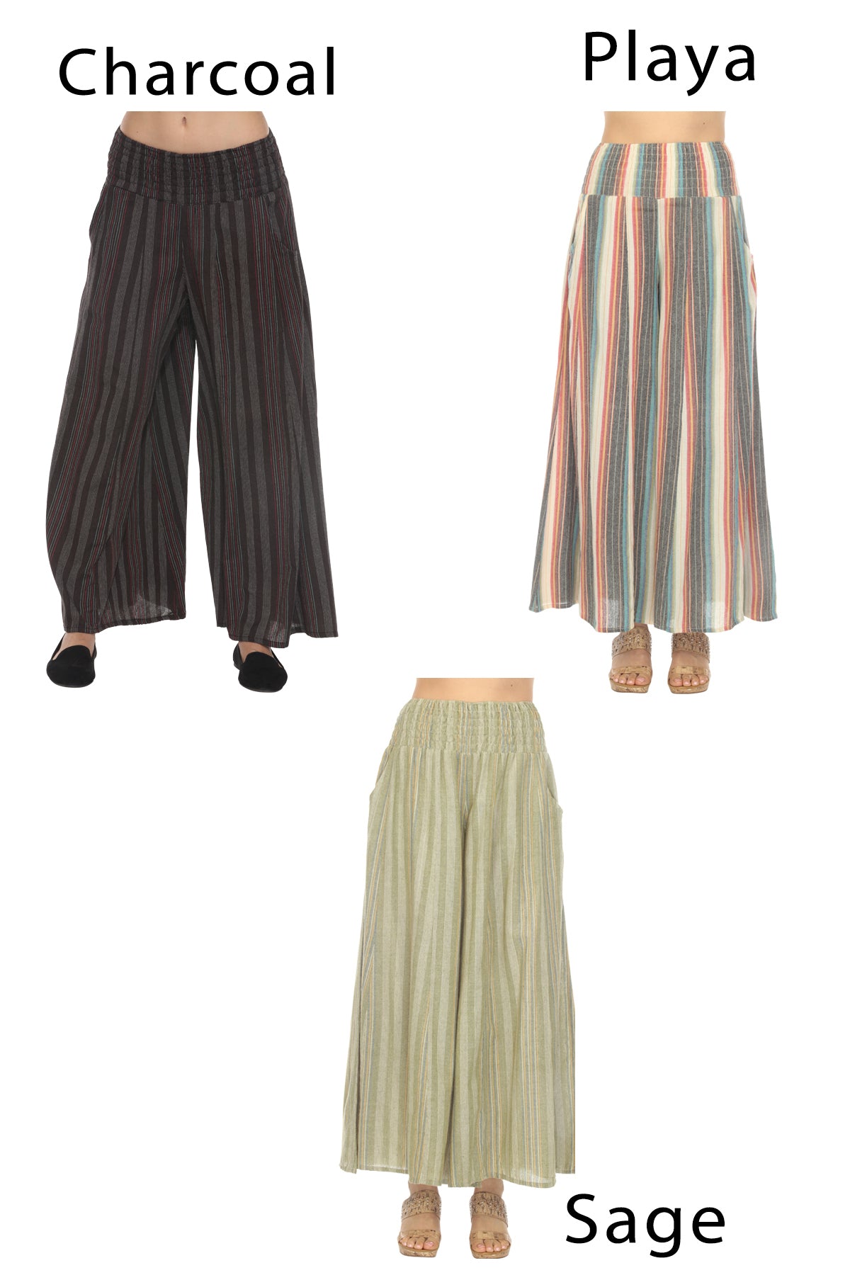 Striped Wide Leg Pants
