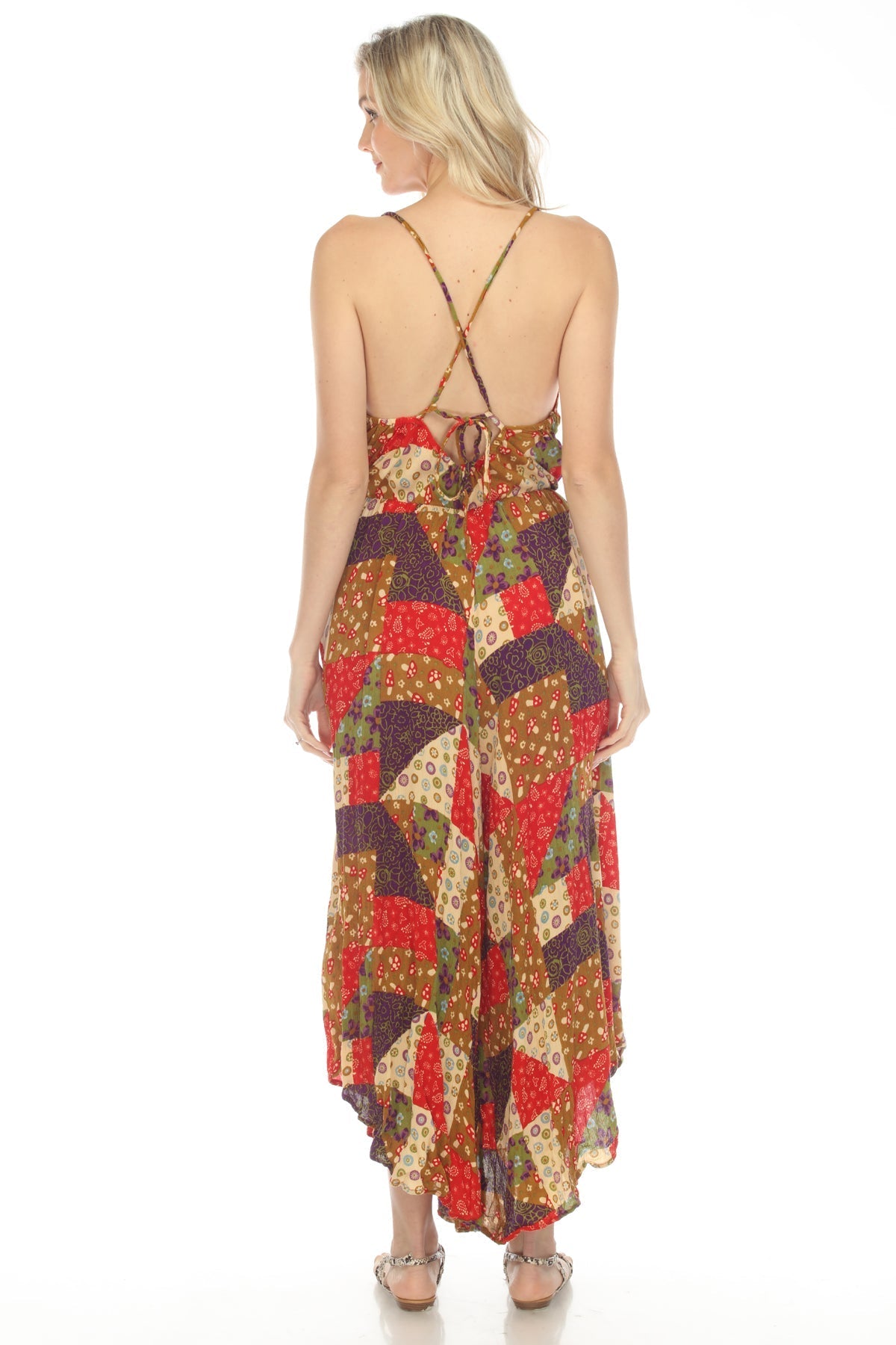 Mushroom Quilt Print Overall