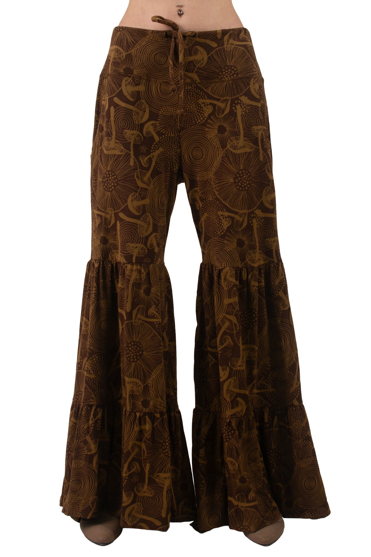 Mushroom Tiered Jersey Pants