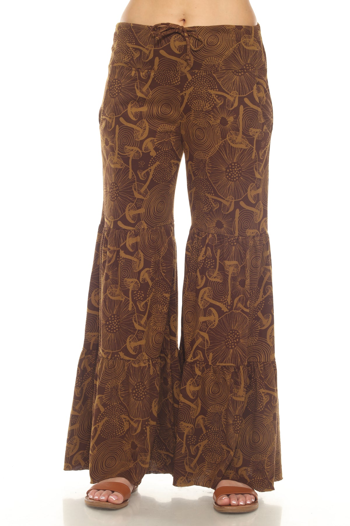 Mushroom Tiered Jersey Pants
