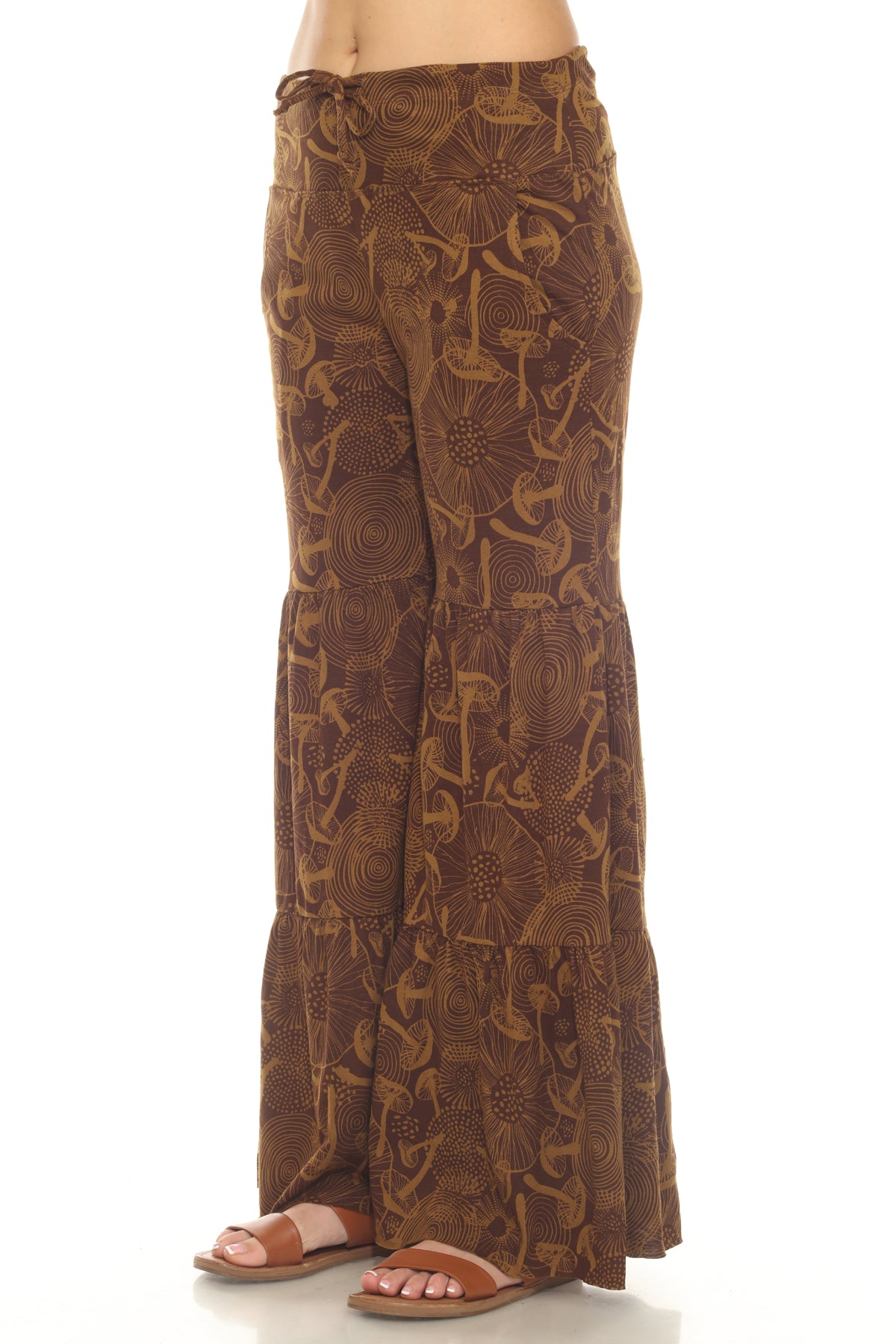 Mushroom Tiered Jersey Pants