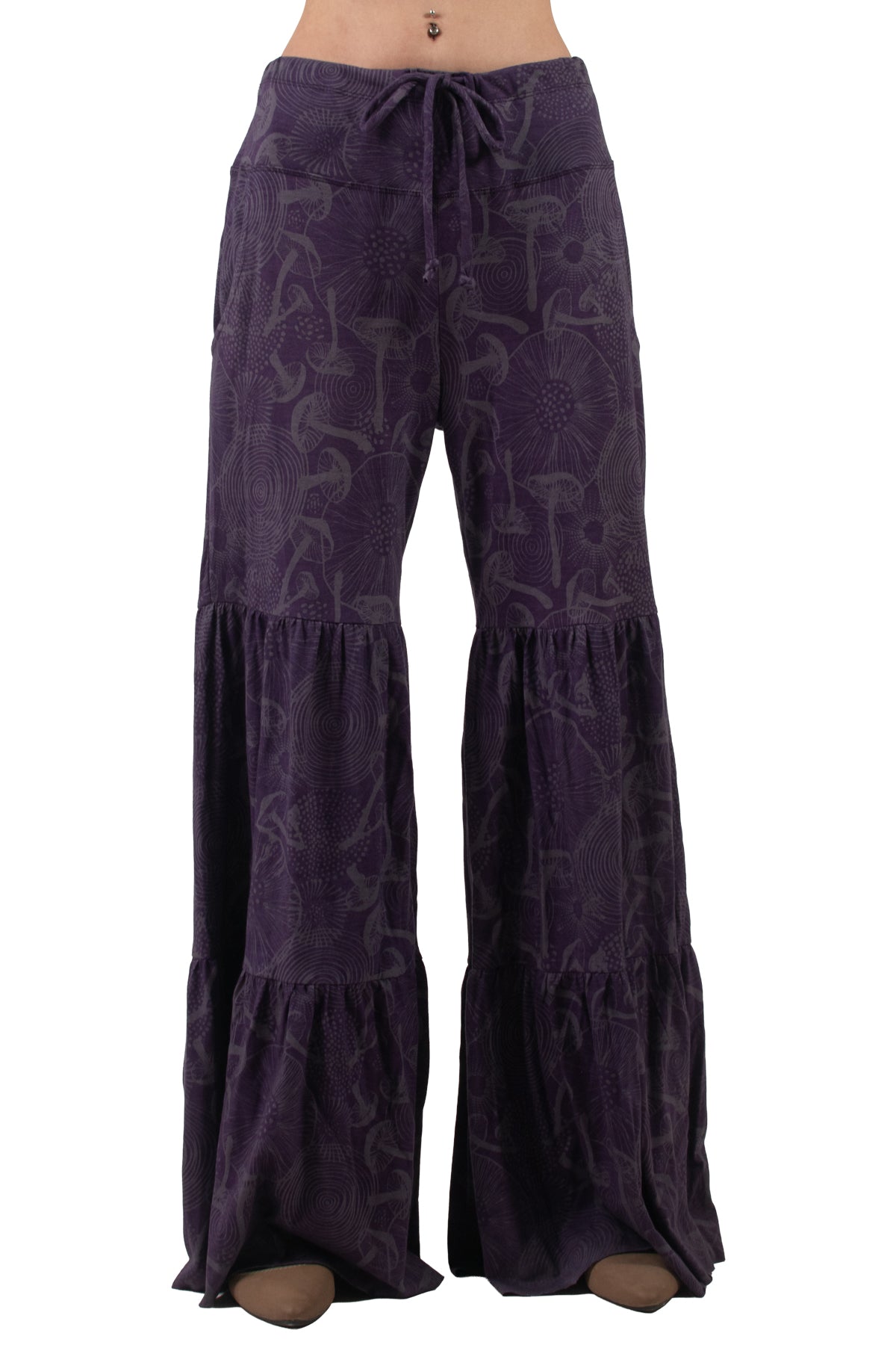 Mushroom Tiered Jersey Pants