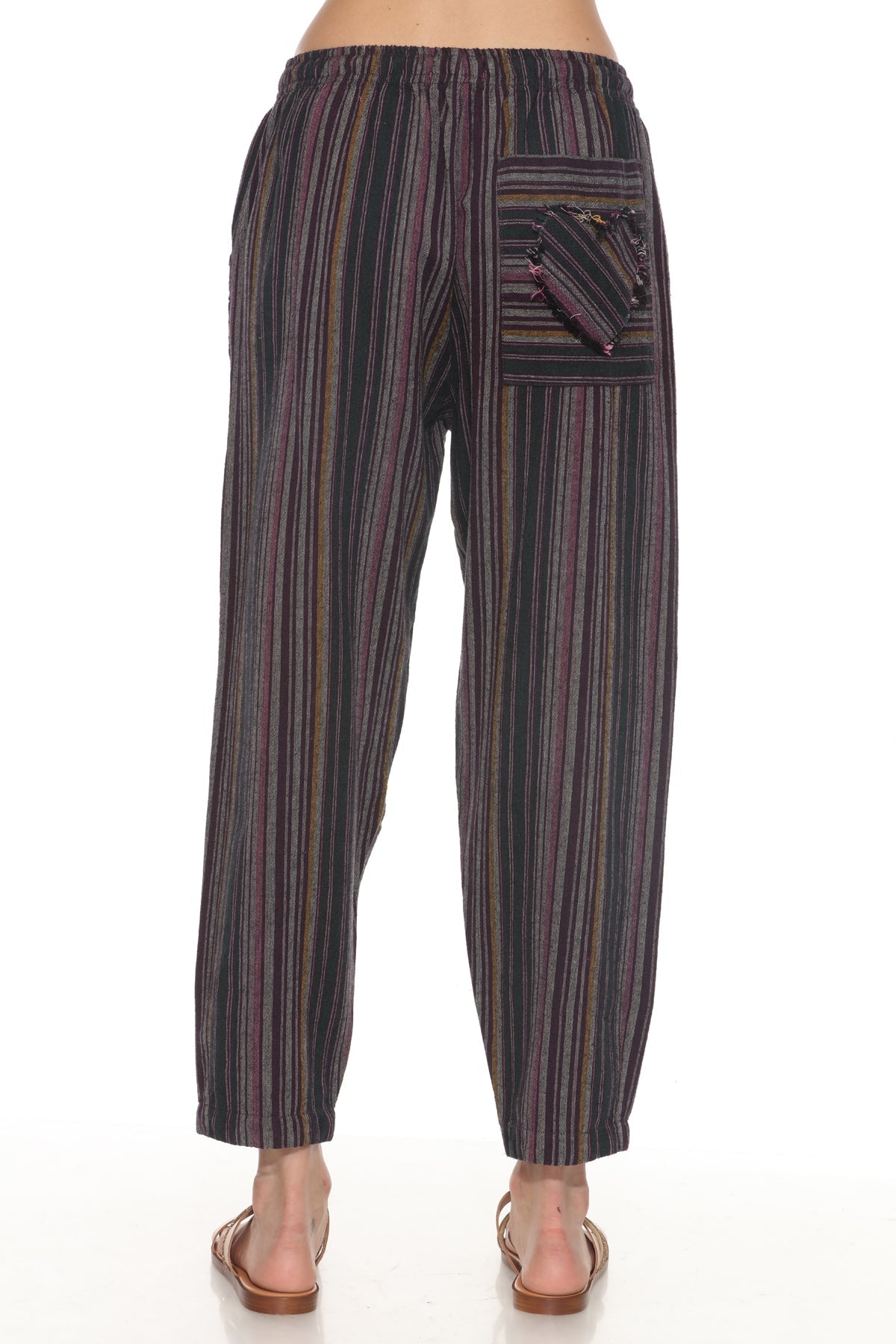 Heart Patchwork Barrel Pants