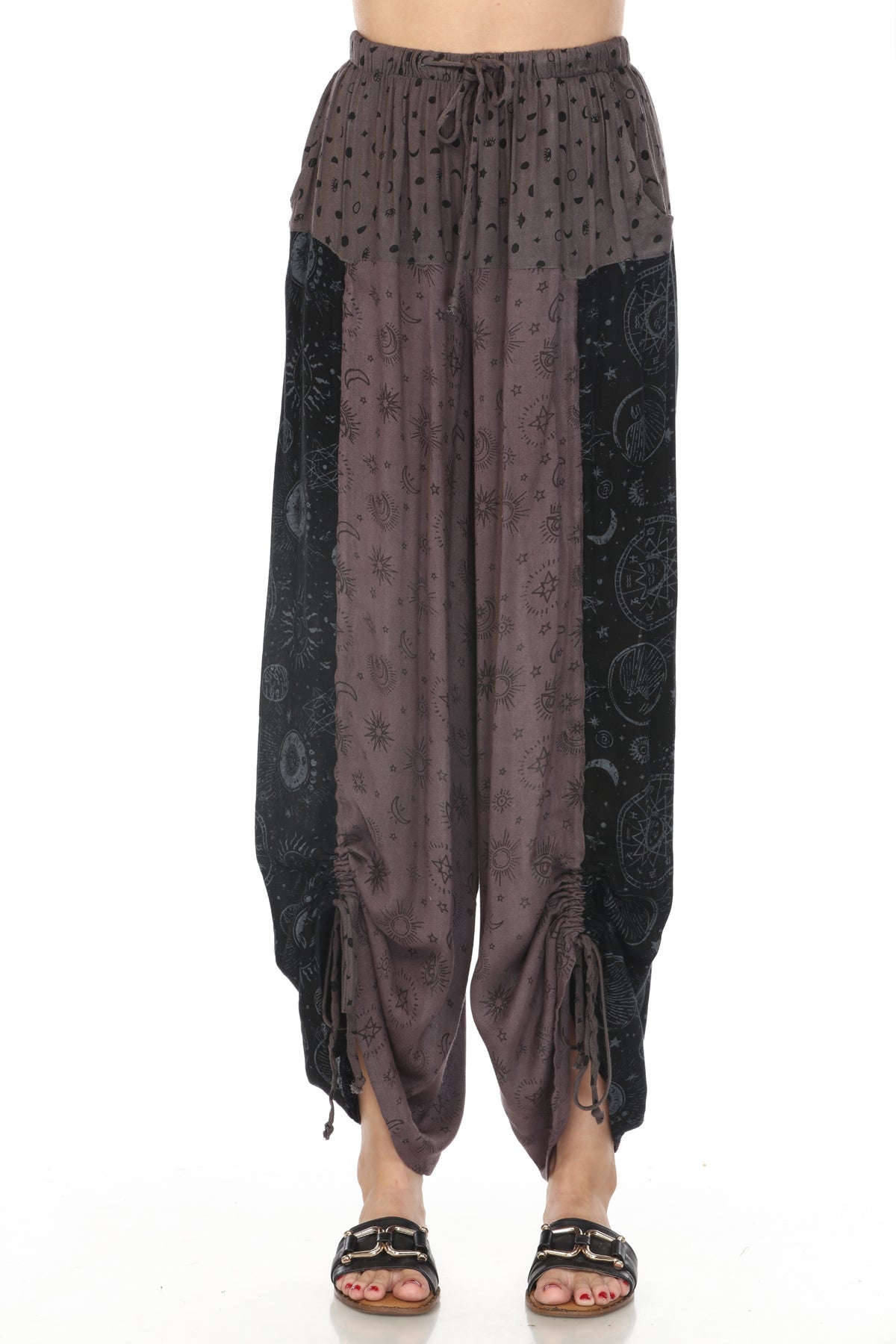 Celestial Patchwork Drawstring Pants