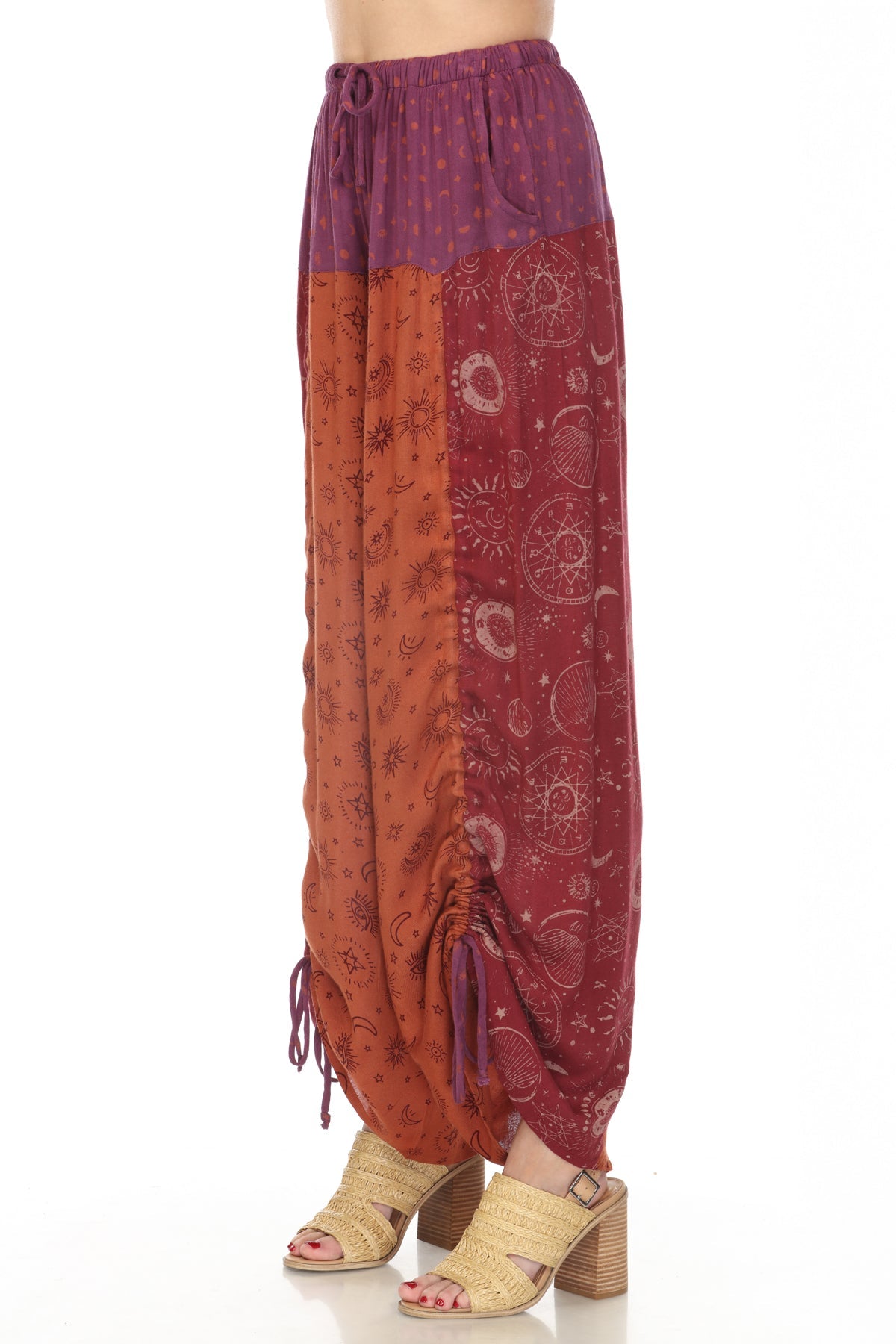 Celestial Patchwork Drawstring Pants