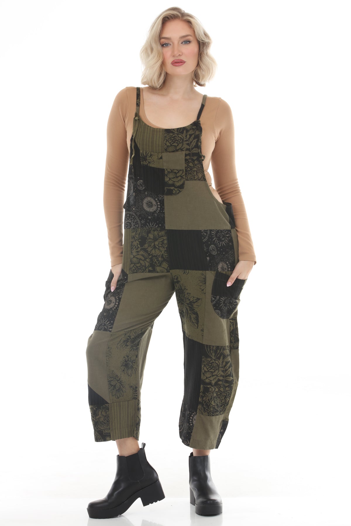 Vintage Patchwork Overalls