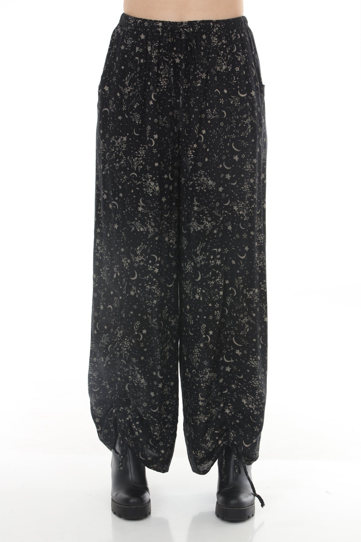 Celestial Flower Drawstring Pants