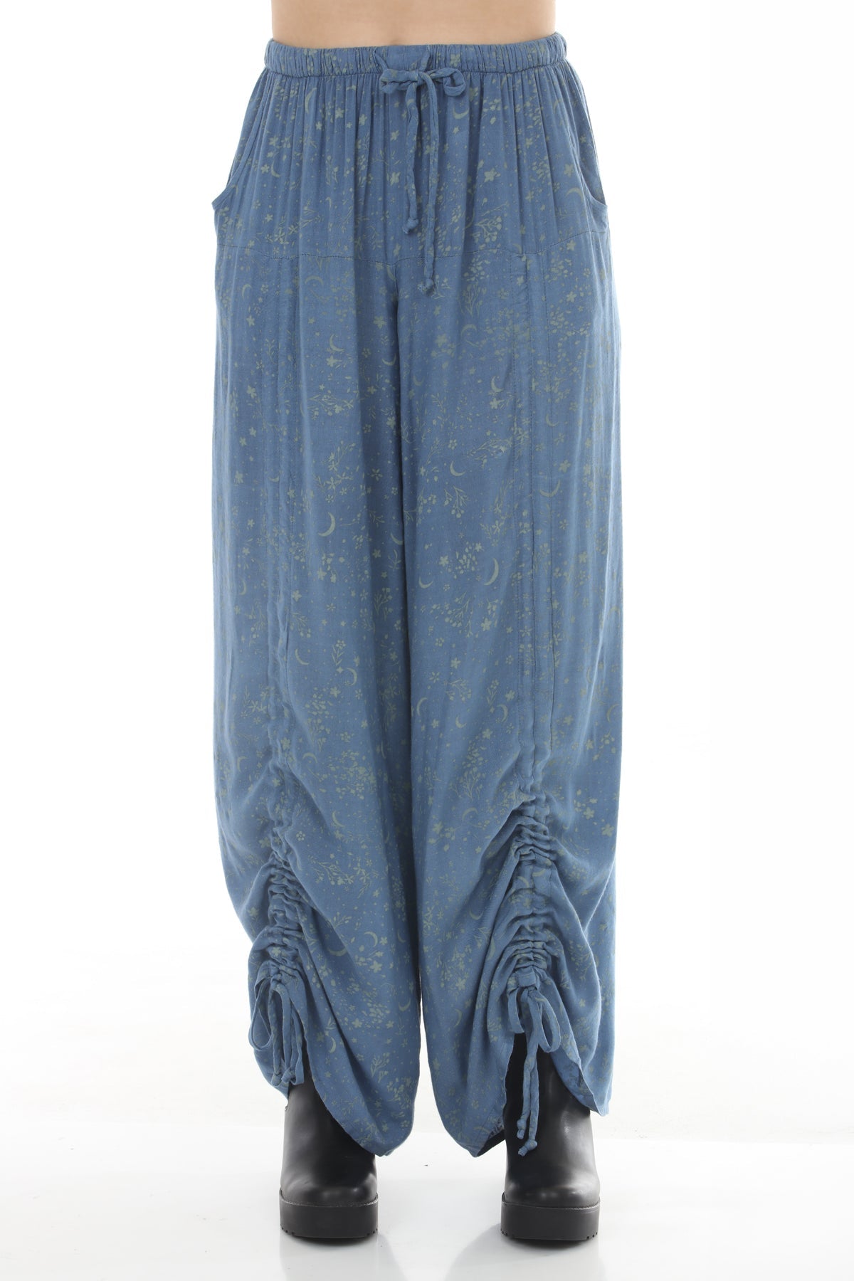Celestial Flower Drawstring Pants