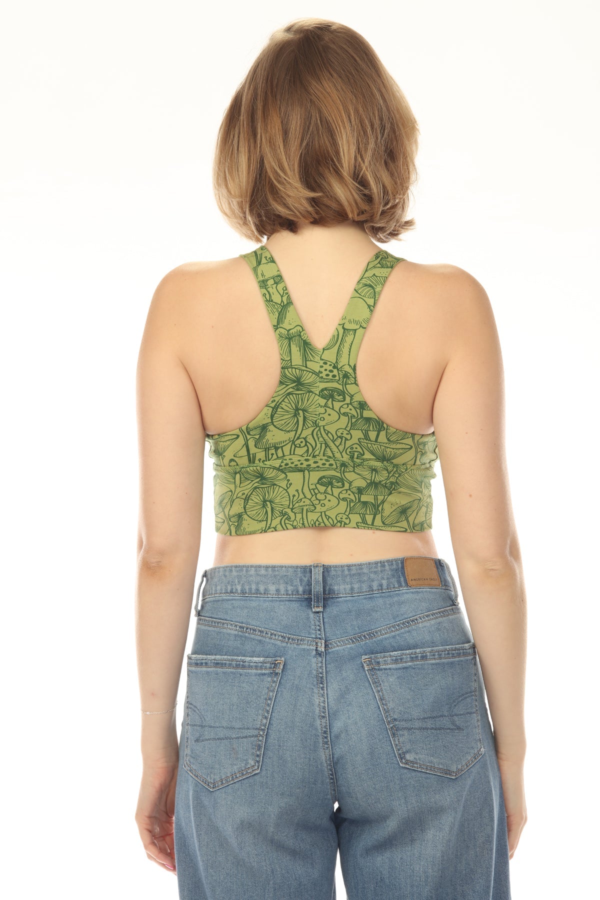 Wild Mushroom Ruched Bra Top