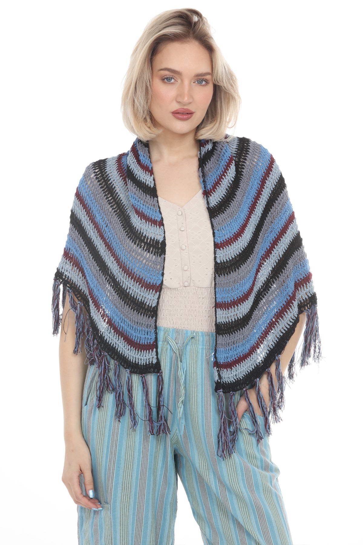 Cali Cotton Crochet Shawl Scarf