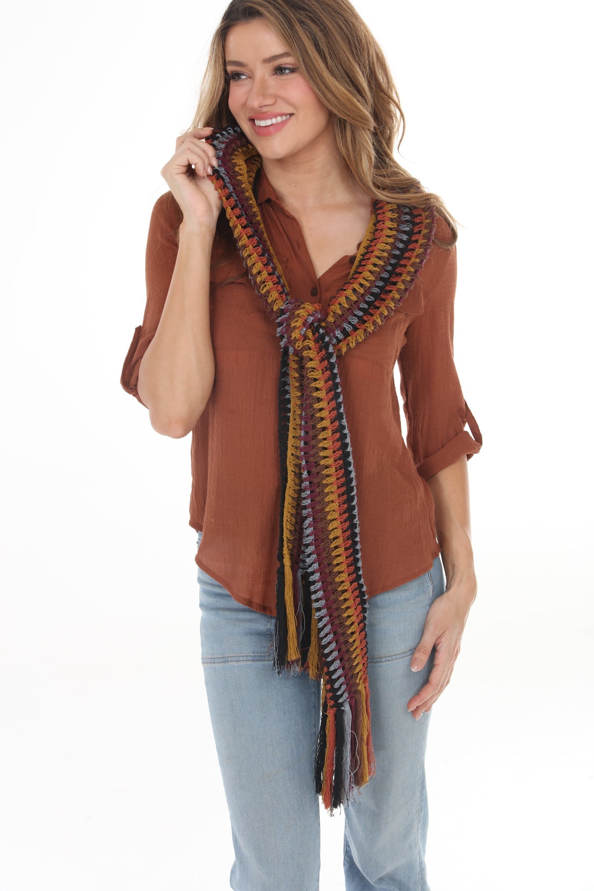 Cotton Crochet Lightweight Scarf
