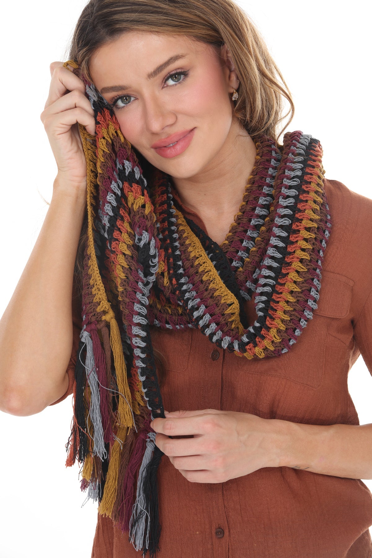 Cotton Crochet Lightweight Scarf