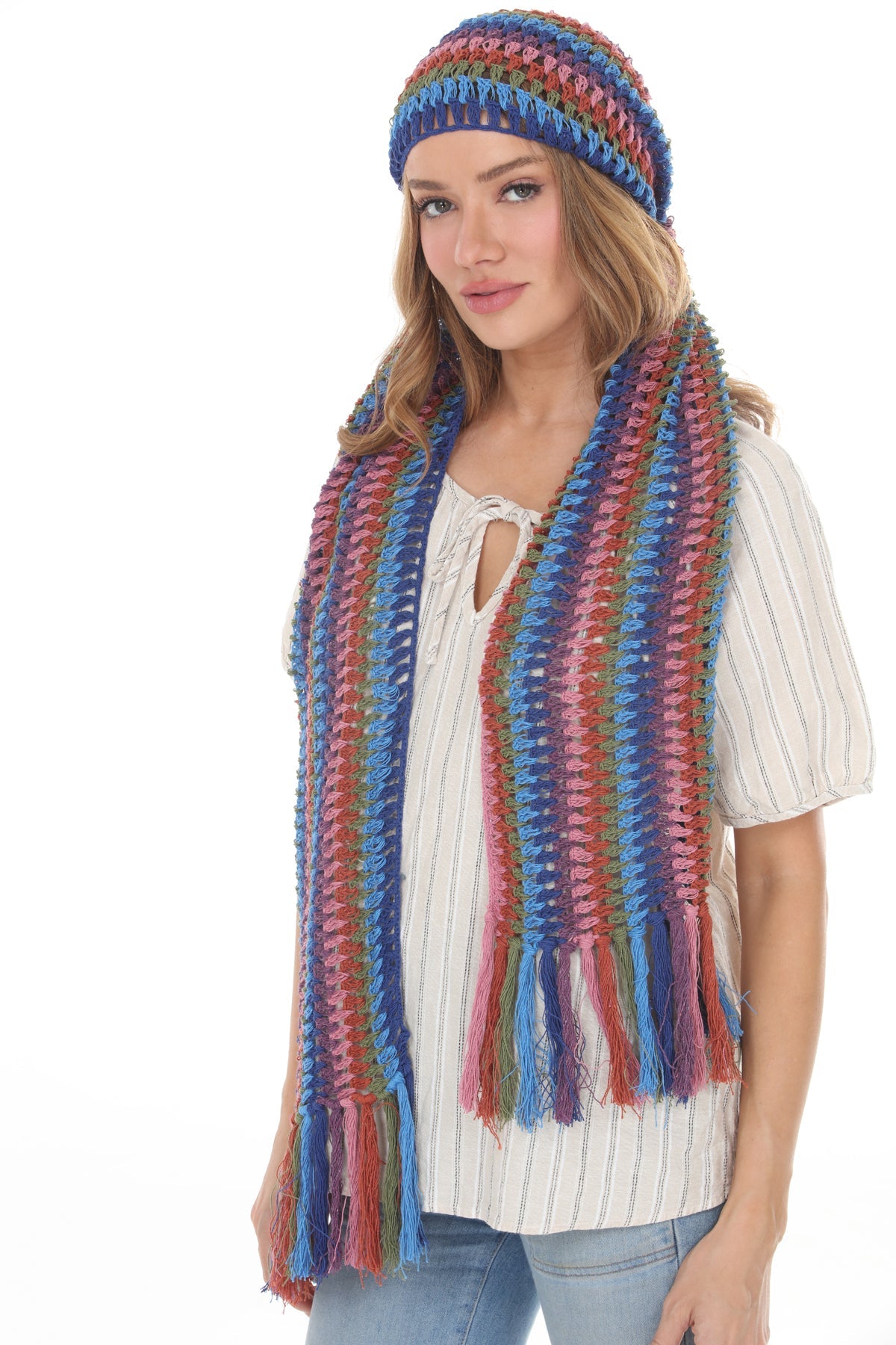 Cotton Crochet Lightweight Scarf