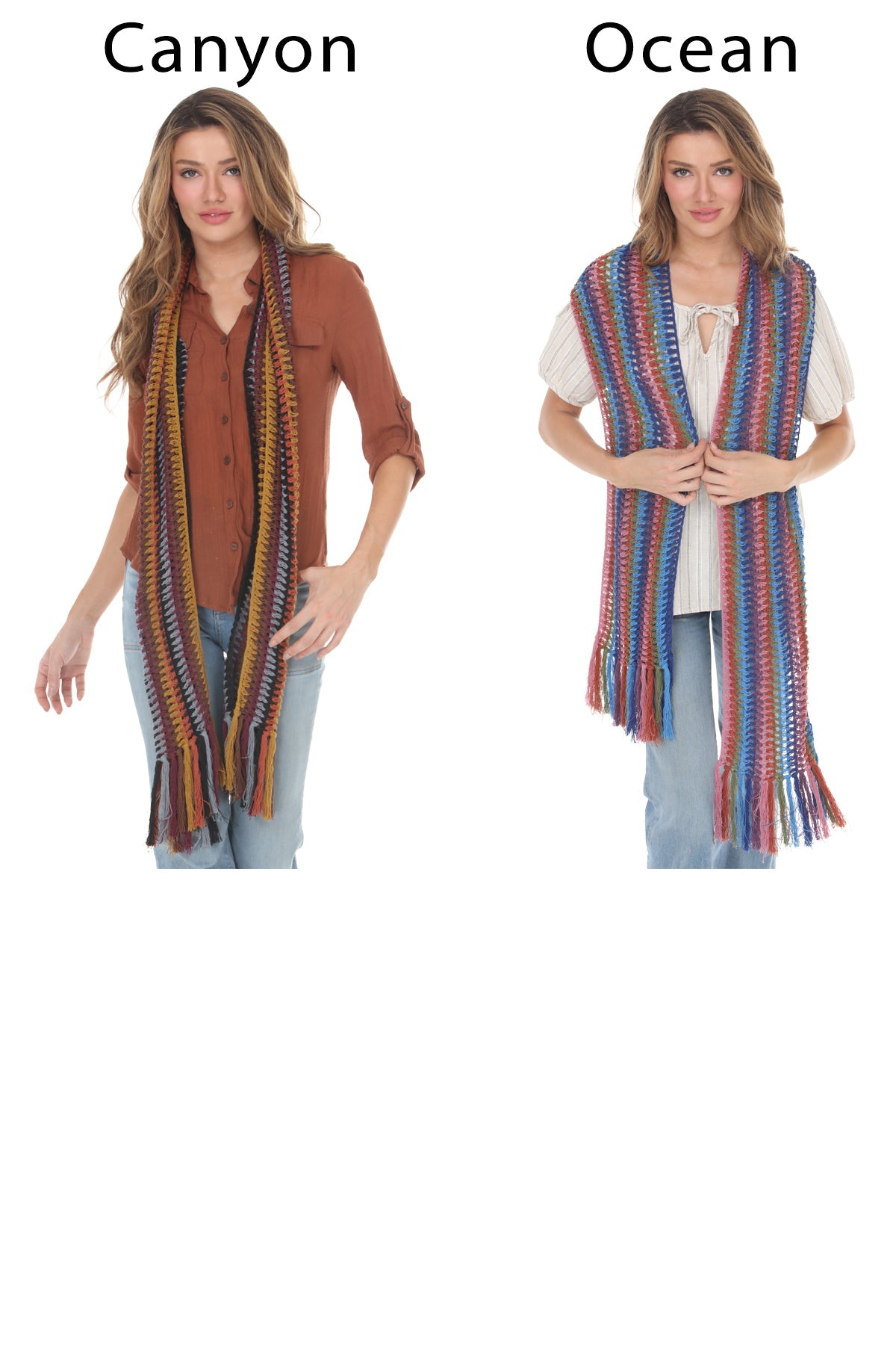 Cotton Crochet Lightweight Scarf