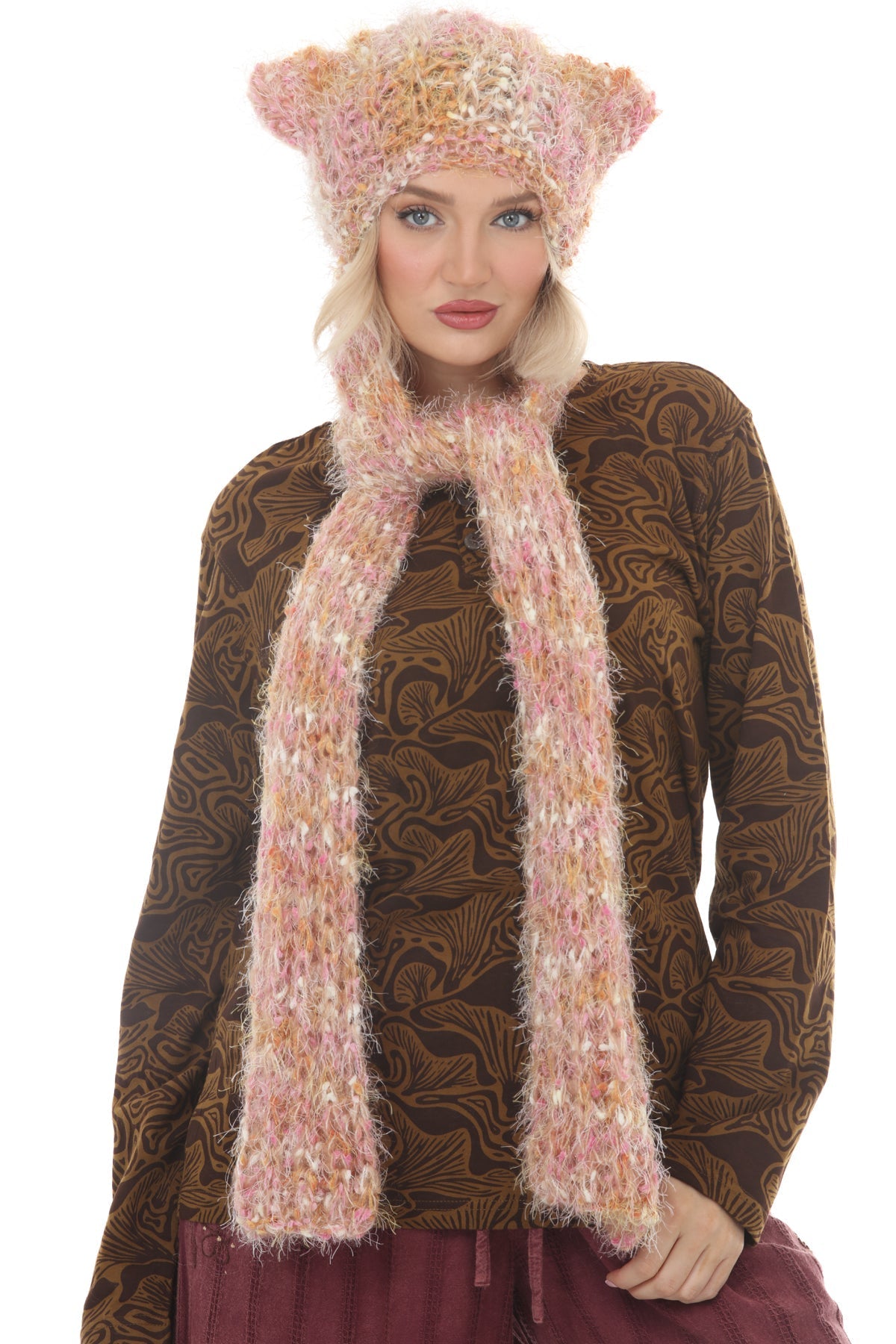 Soft Kitty Hooded Scarf