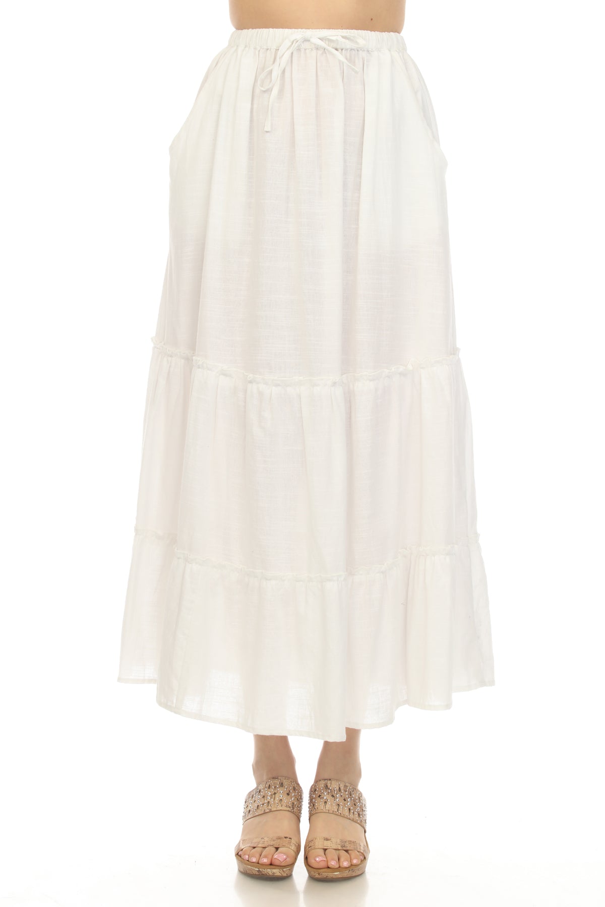 Homespun Tiered Maxi Skirt | Silly Yogi