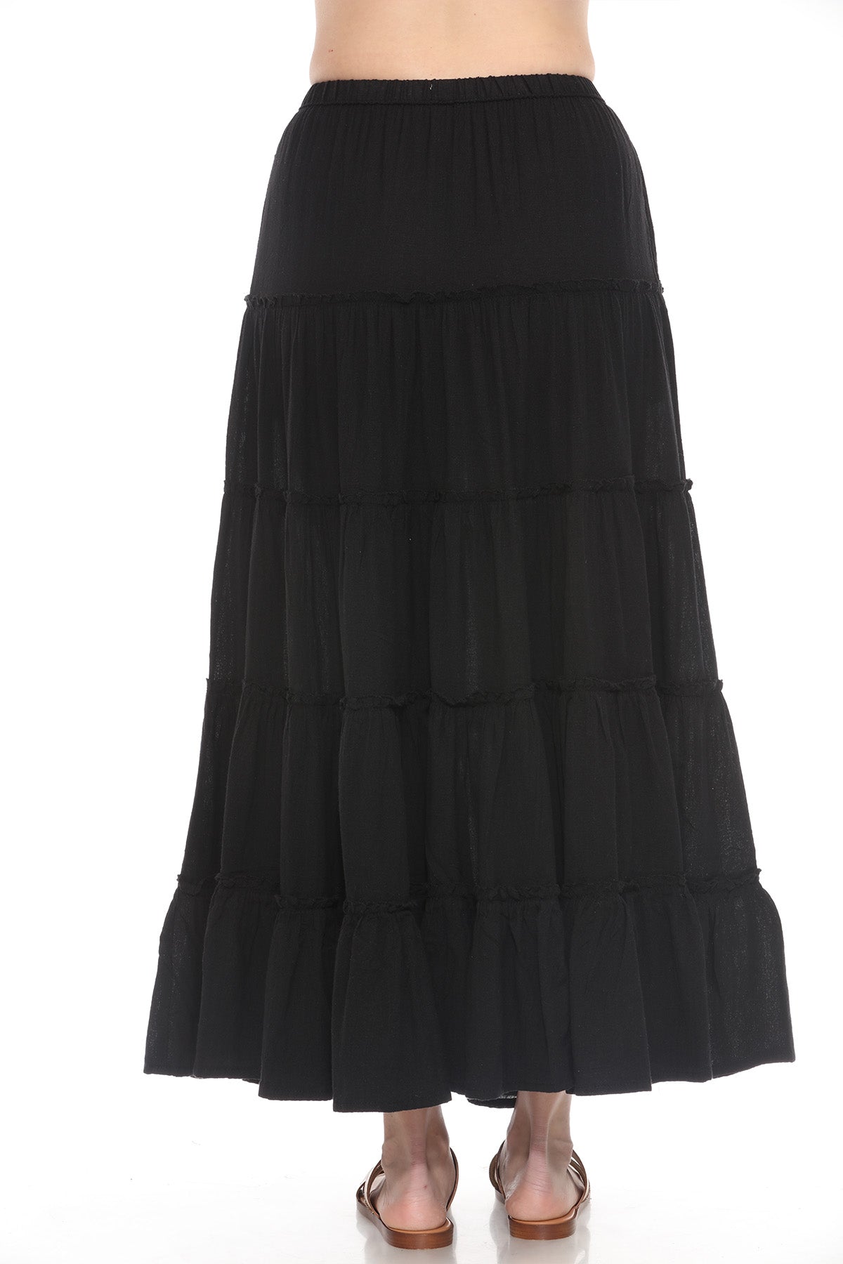 Five Layer Tiered Maxi Skirt | Silly Yogi