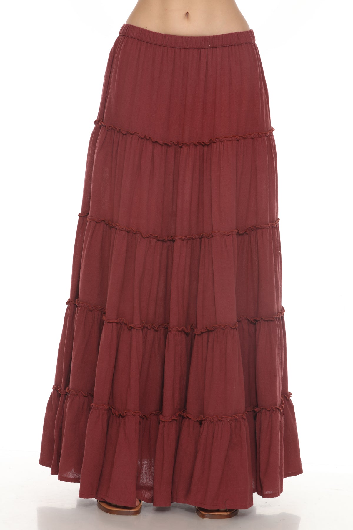 Five Layer Tiered Maxi Skirt | Silly Yogi