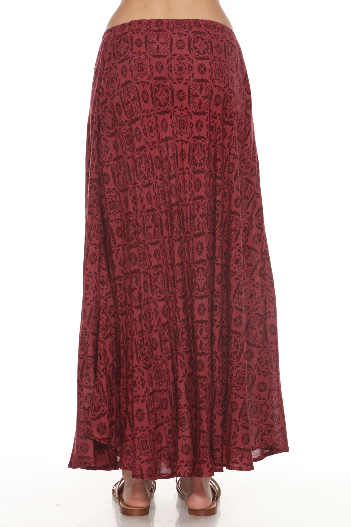 Moroccan Tile Bias Maxi Skirt