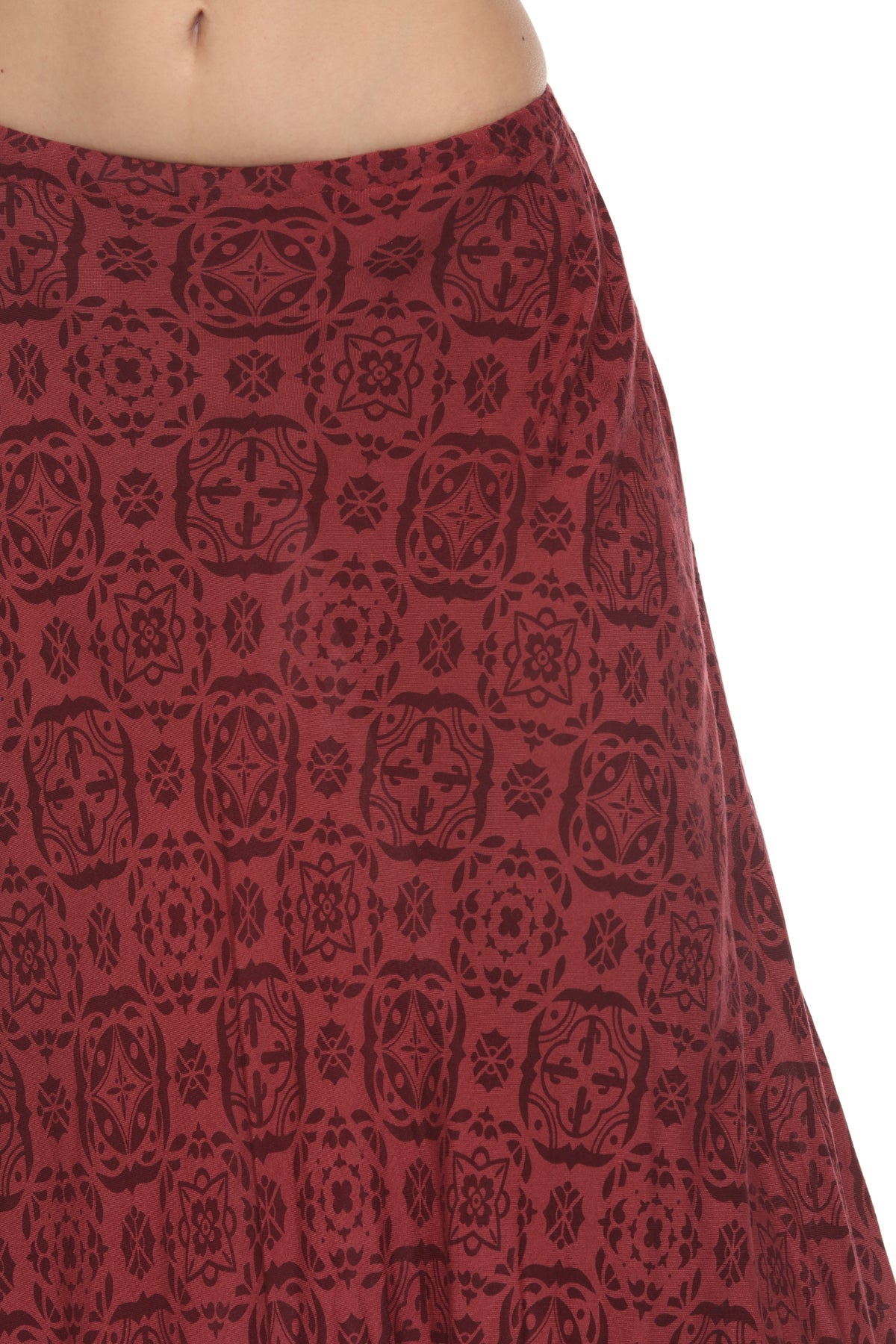 Moroccan Tile Bias Maxi Skirt